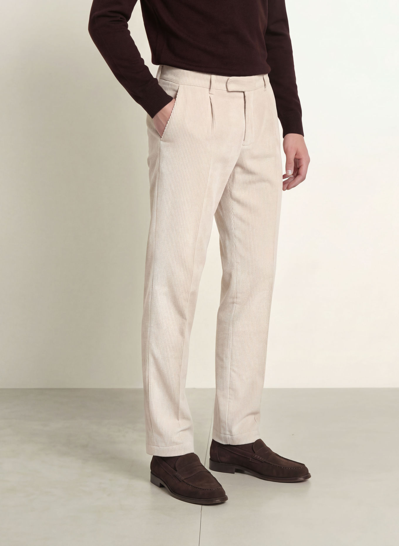 CINQUE Anzughose CISALTO Tapered Fit aus Cord: 22 hellbraun