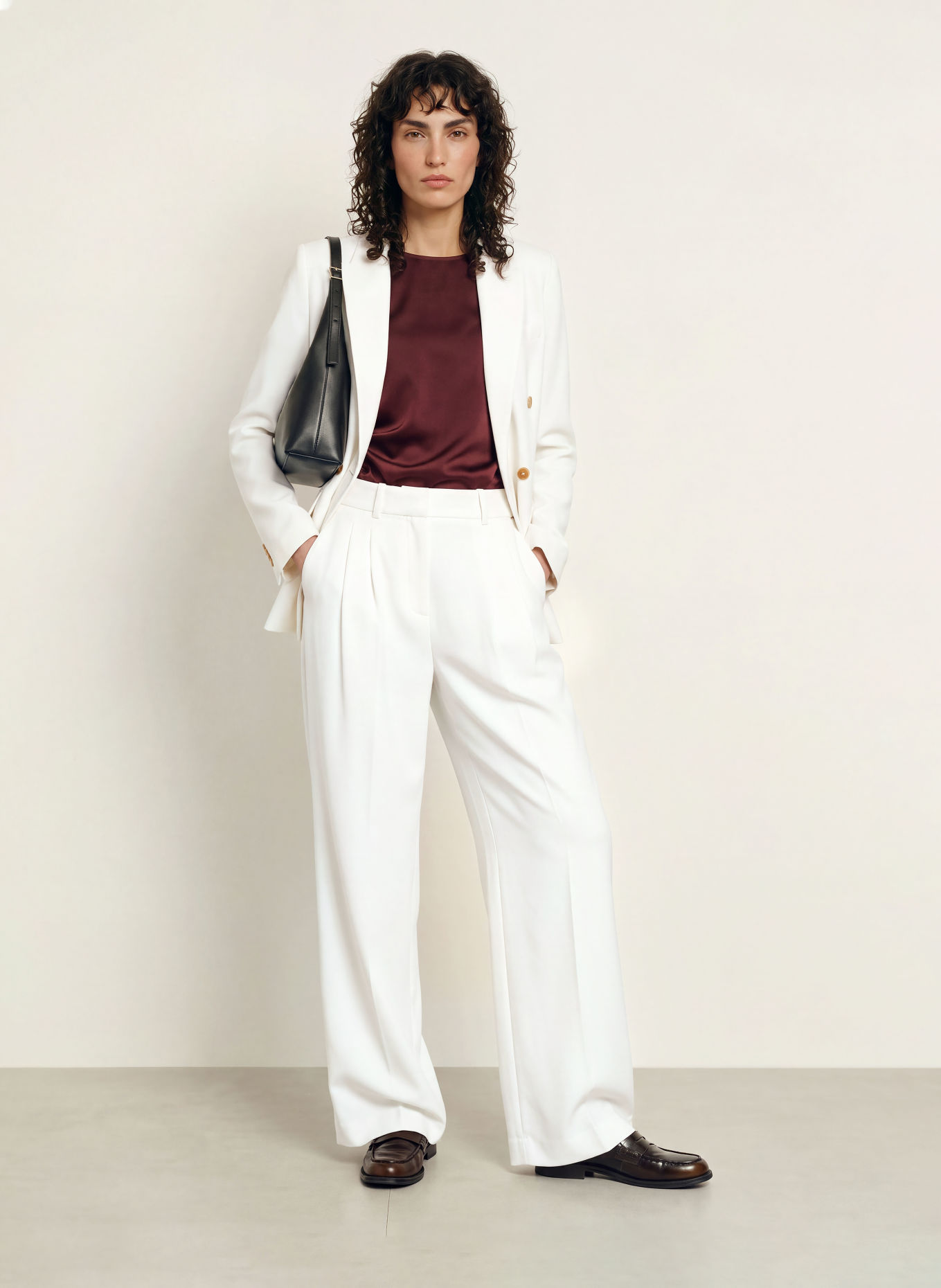 Calvin Klein Marlenehose: WEISS