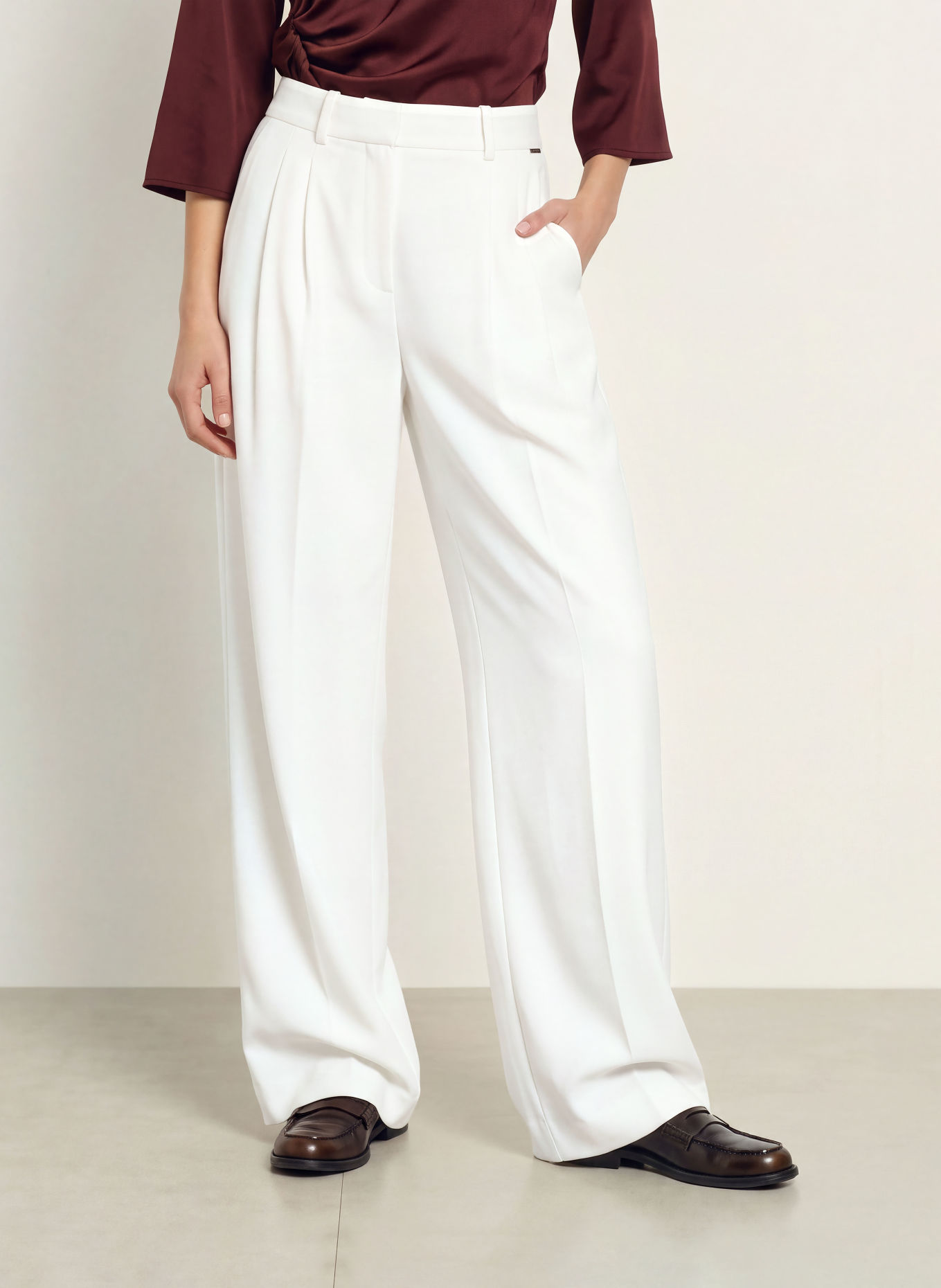 Calvin Klein Marlenehose: WEISS