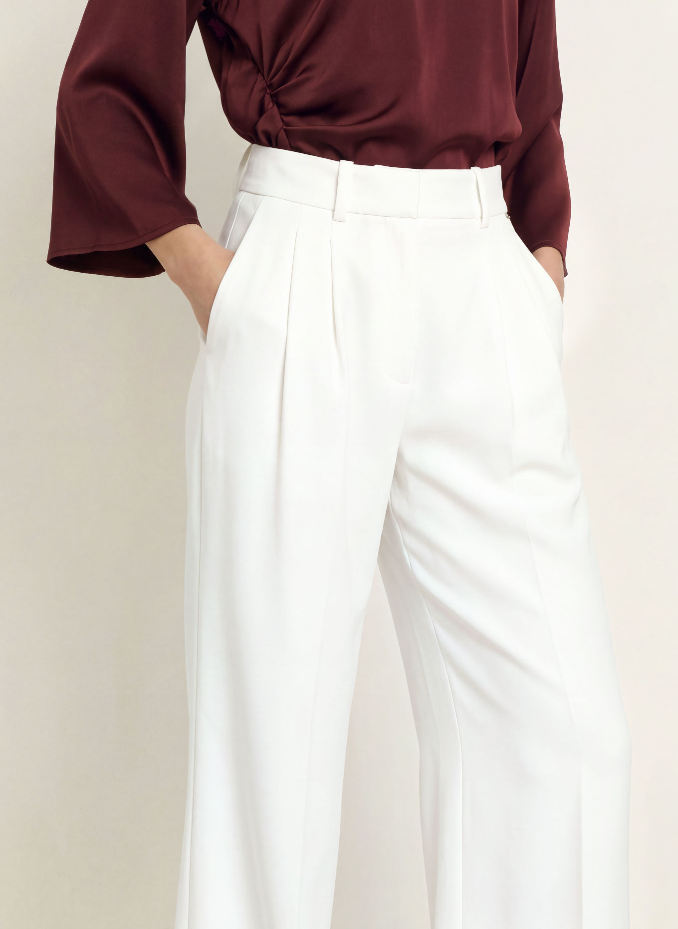 Calvin Klein Marlenehose: WEISS