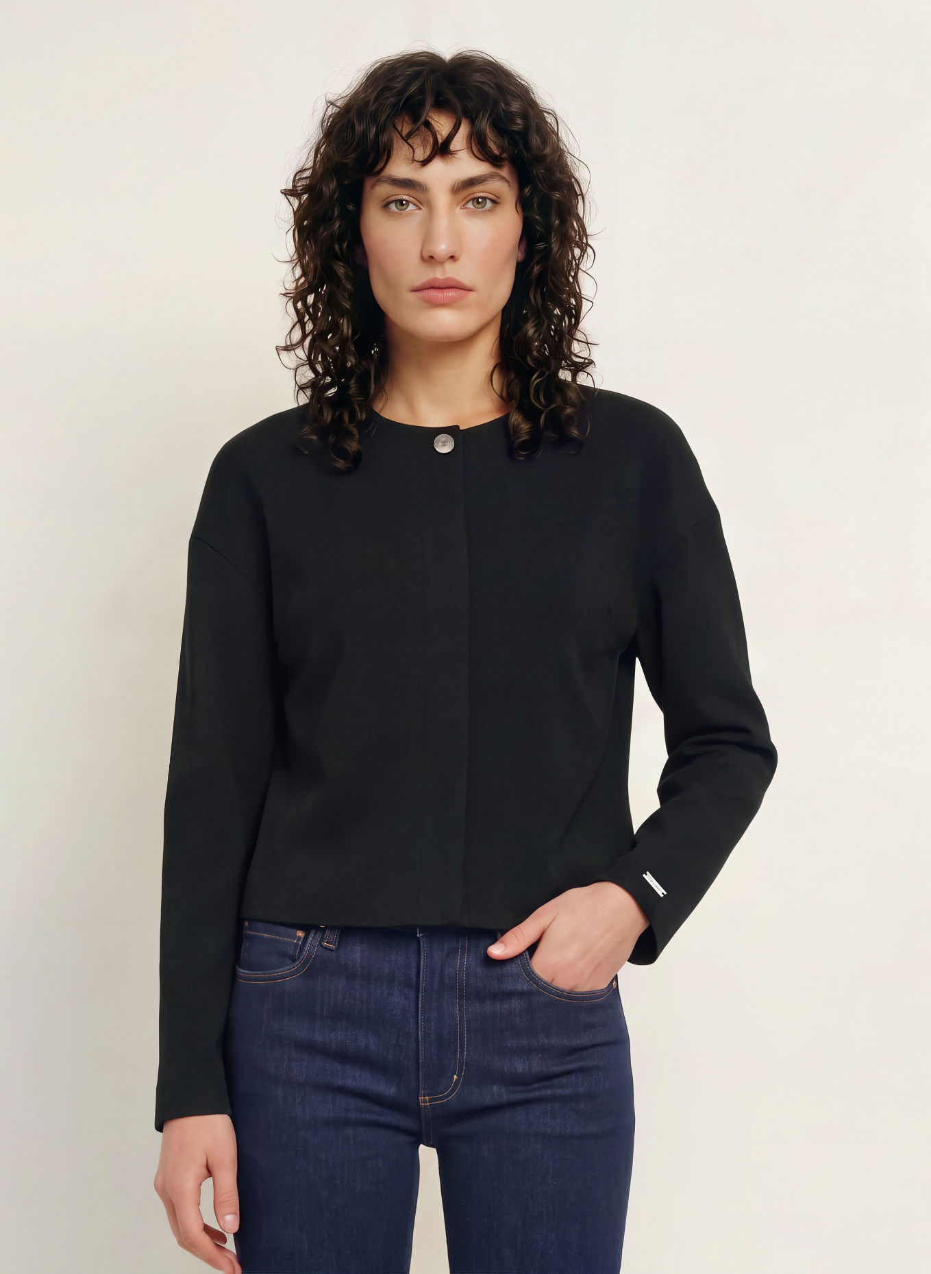 Calvin Klein Kastenjacke: SCHWARZ