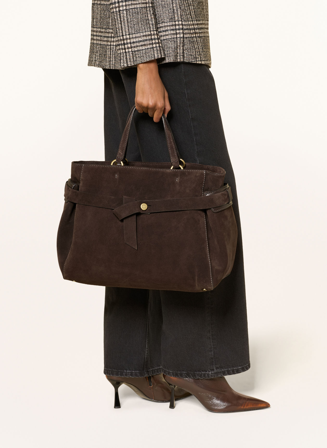 GIANNI CHIARINI MIRANDA EXTRA LARGE Shoppers: DARK BROWN