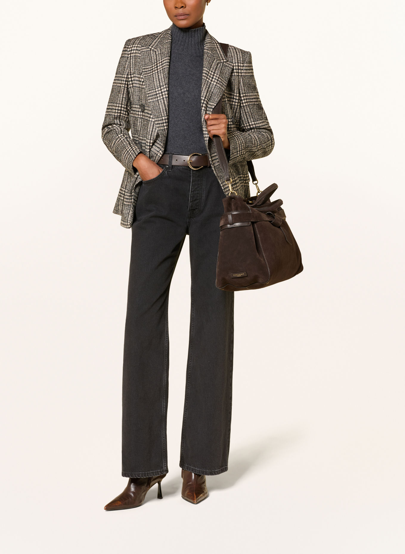 GIANNI CHIARINI MIRANDA EXTRA LARGE Shoppers: DARK BROWN