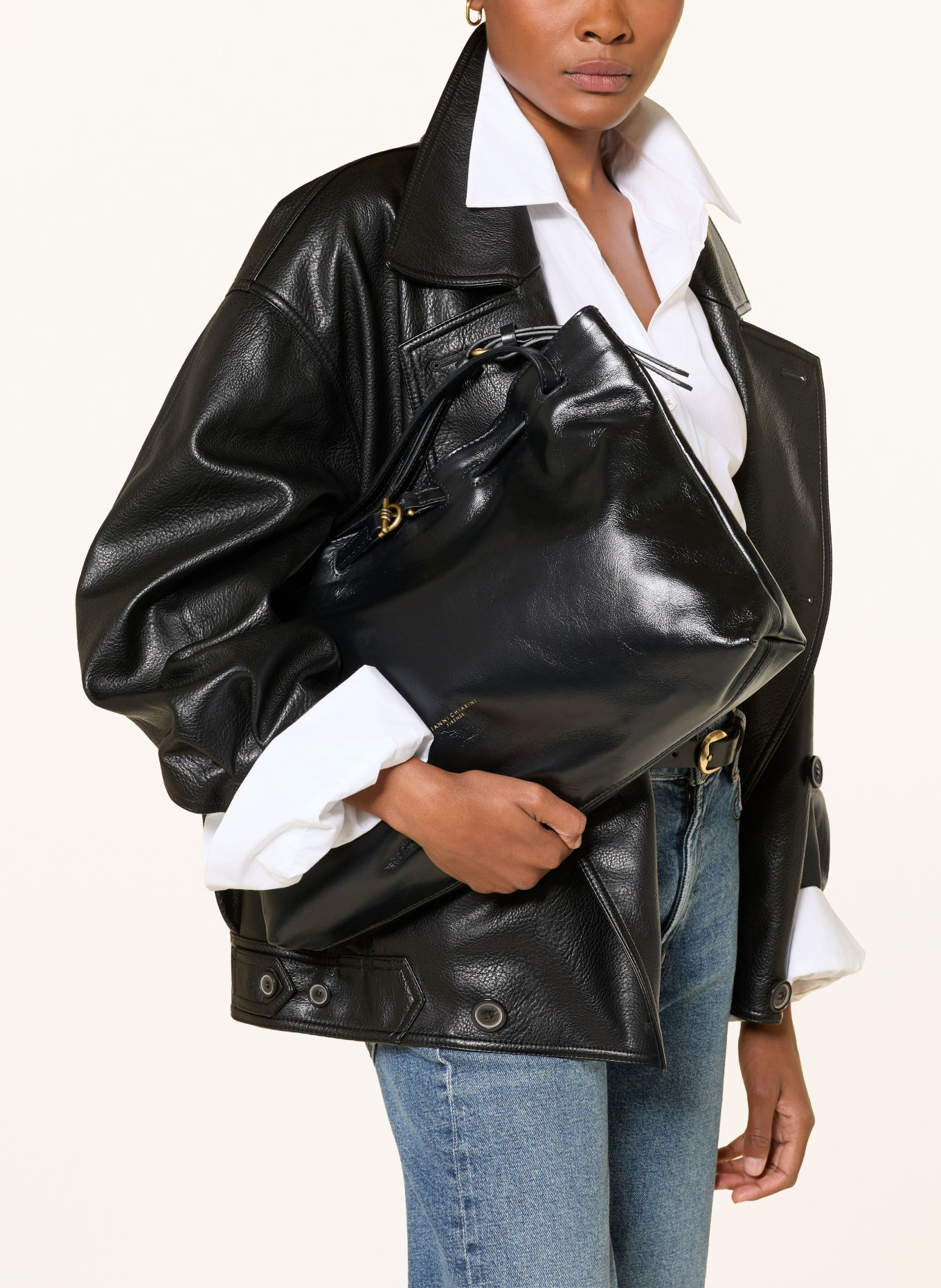 GIANNI CHIARINI MIMI XL Shoppers: BLACK / GOLD