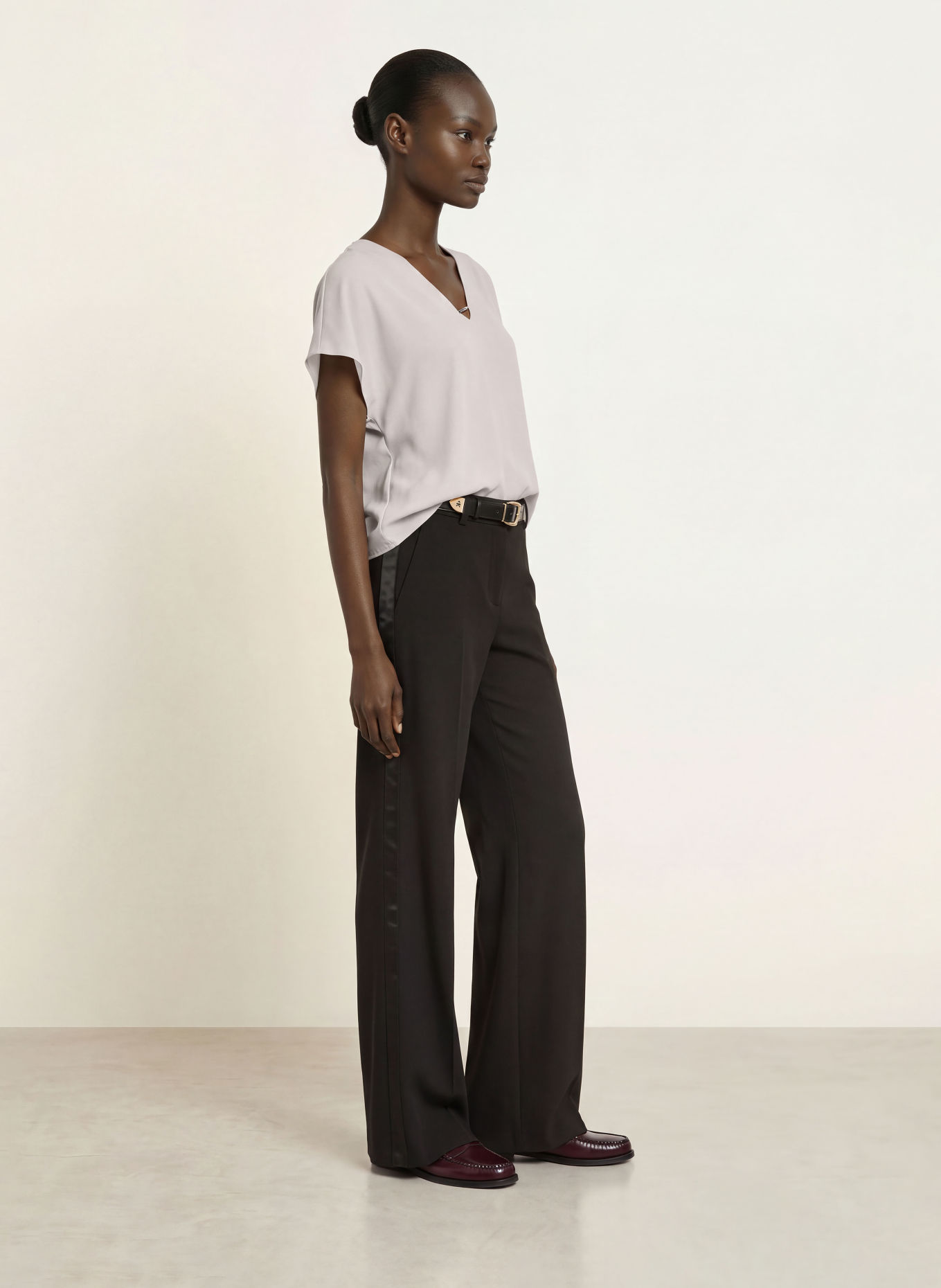 Calvin Klein Košilová halenka: SVĚTLE FIALOVÁ
