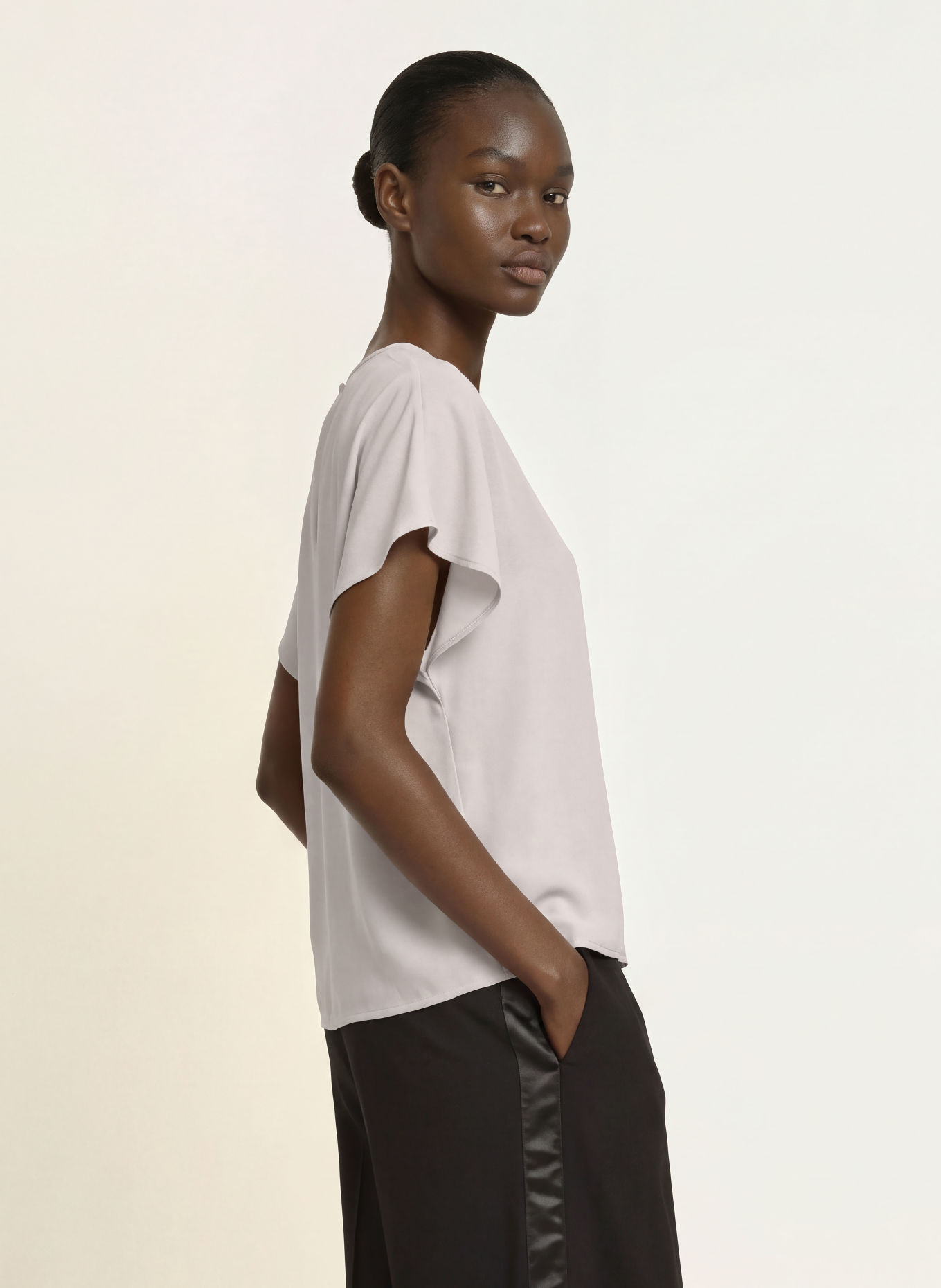 Calvin Klein Košilová halenka: SVĚTLE FIALOVÁ