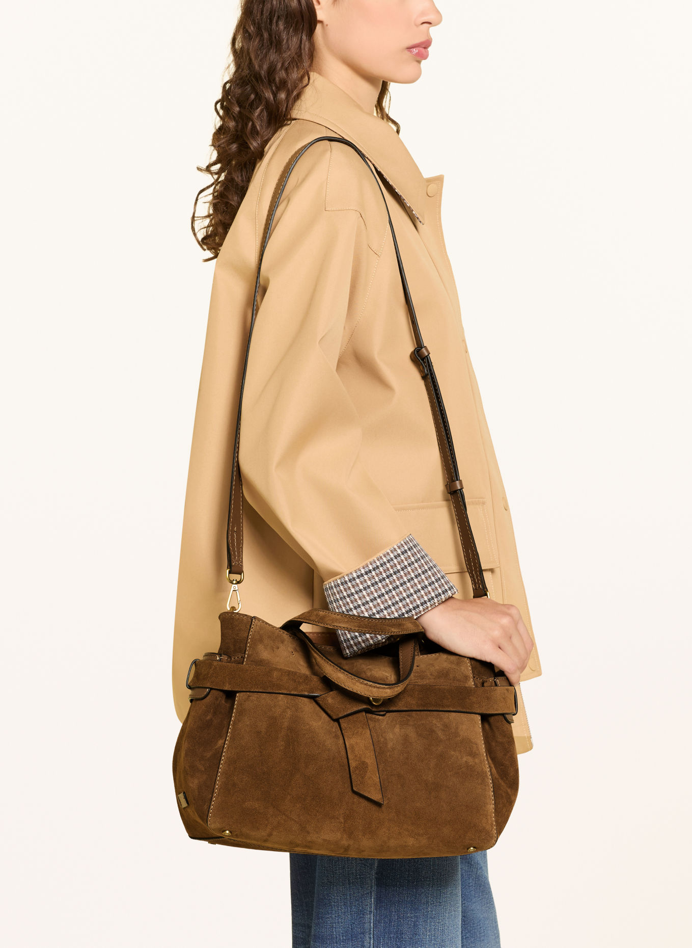 GIANNI CHIARINI MIRANDA MEDIUM Shoppers: COGNAC / GOLD