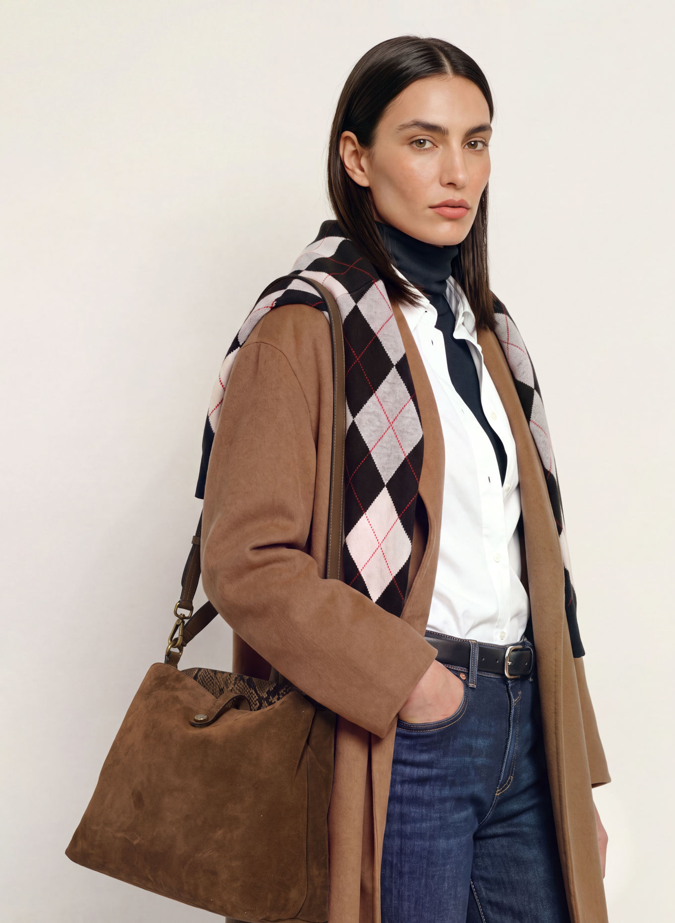 GIANNI CHIARINI FIONA MEDIUM Bucket bag: BROWN