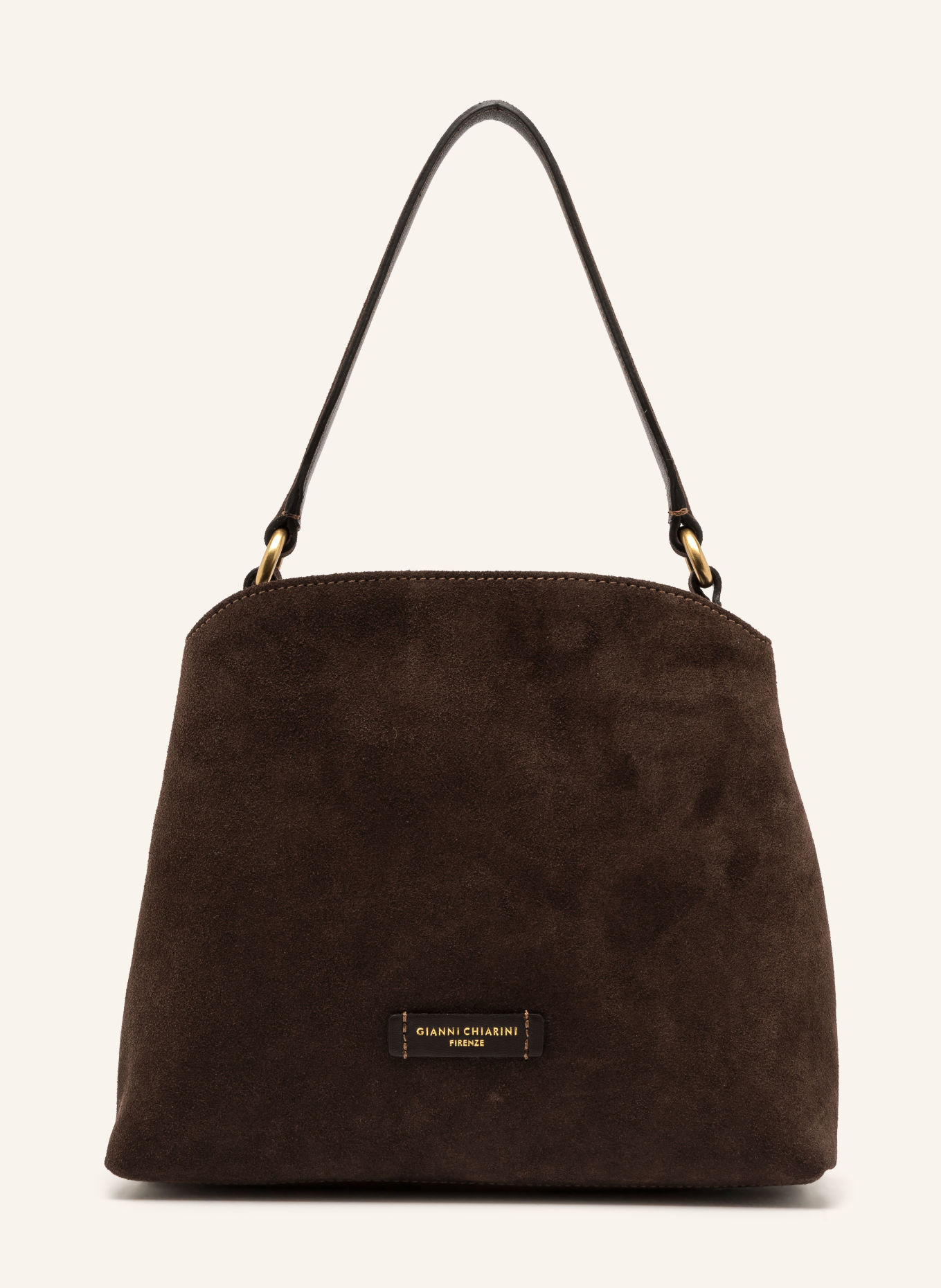 GIANNI CHIARINI Sac seau FIONA SMALL: MARRON FONCÉ / OR
