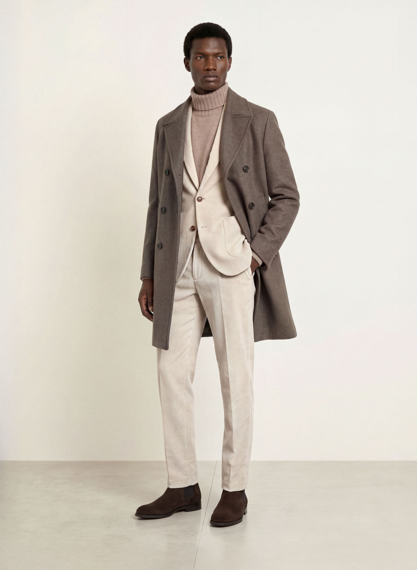 CINQUE CIDATI Regular Fit Corduroy Suit Jacket: 22 hellbraun