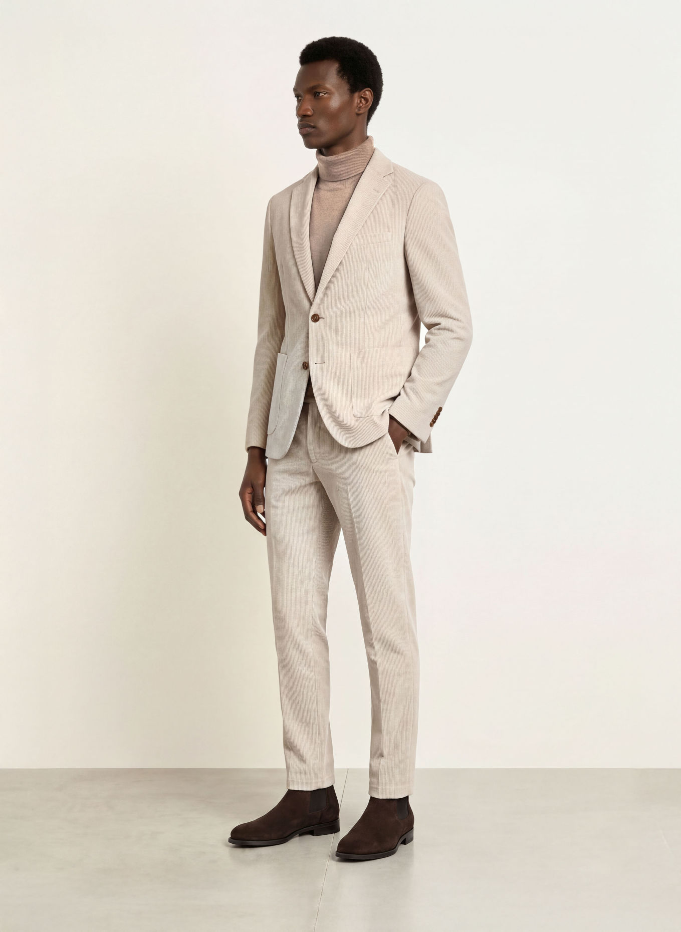 CINQUE CIDATI Regular Fit Corduroy Suit Jacket: 22 hellbraun