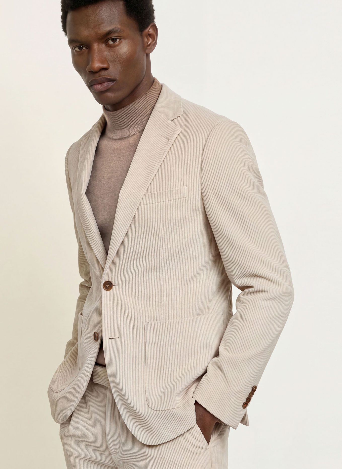 CINQUE CIDATI Regular Fit Corduroy Suit Jacket: 22 hellbraun