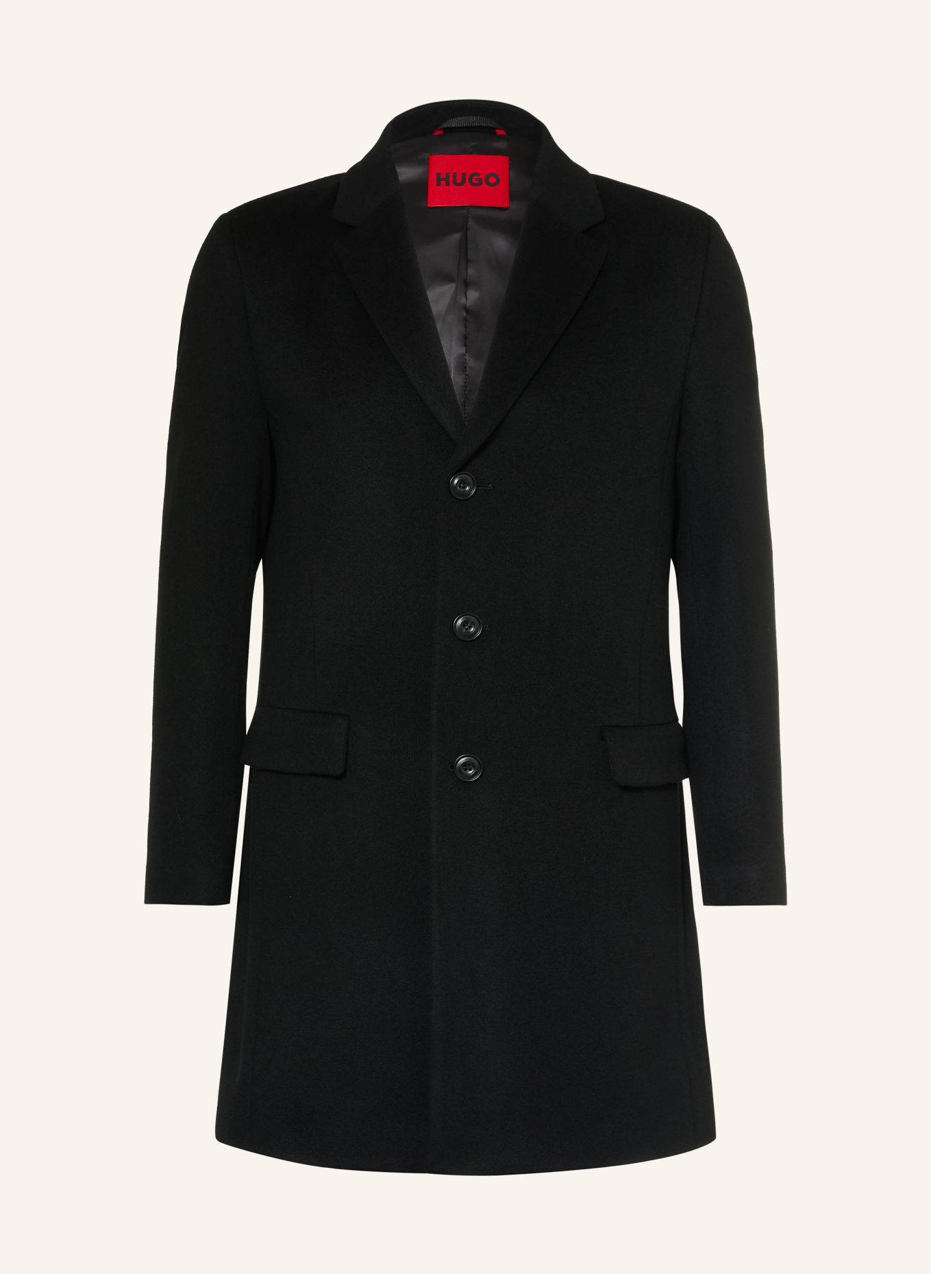 HUGO MIGOR Cashmere Coat: BLACK