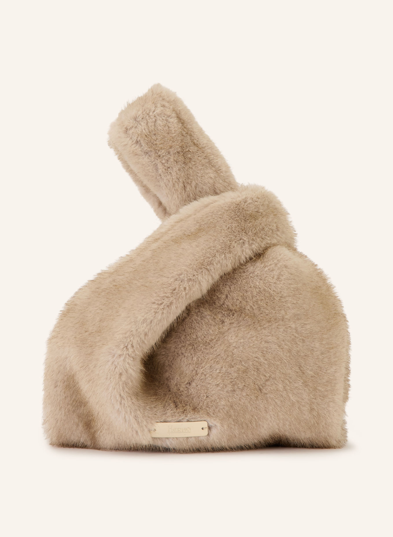 HERNO Faux fur handbag: BEIGE