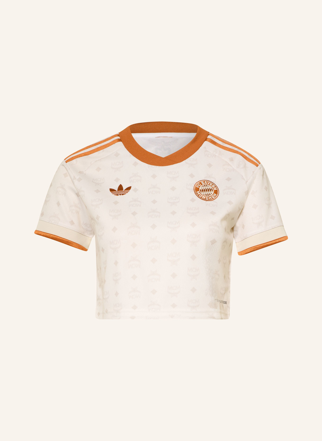 adidas Cropped-Trikot FC BAYERN MÜNCHEN 26/27 MCM: CREME / DUNKELORANGE