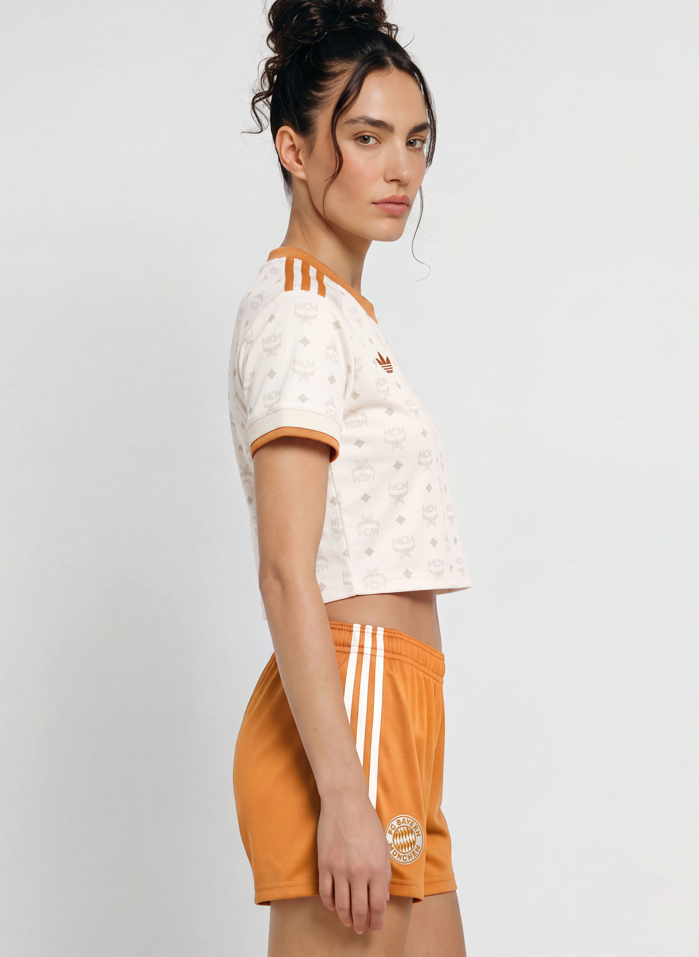 adidas Cropped-Trikot FC BAYERN MÜNCHEN 26/27 MCM: CREME / DUNKELORANGE