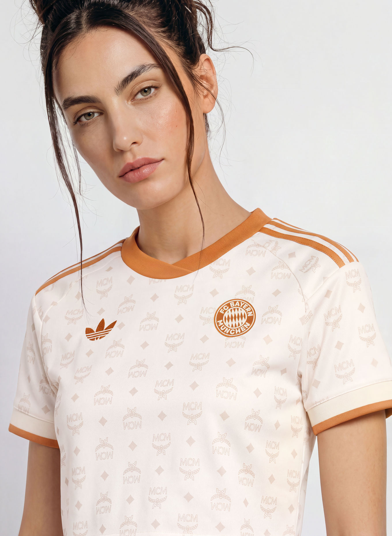 adidas Cropped-Trikot FC BAYERN MÜNCHEN 26/27 MCM: CREME / DUNKELORANGE