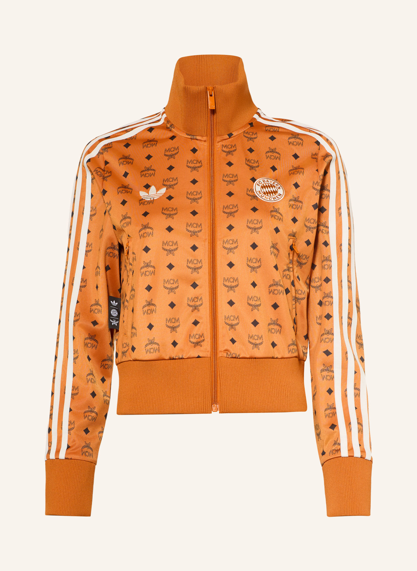 adidas Trainingsjacke FC BAYERN 26/27 MCM MÜNCHEN: COGNAC / WEISS / SCHWARZ
