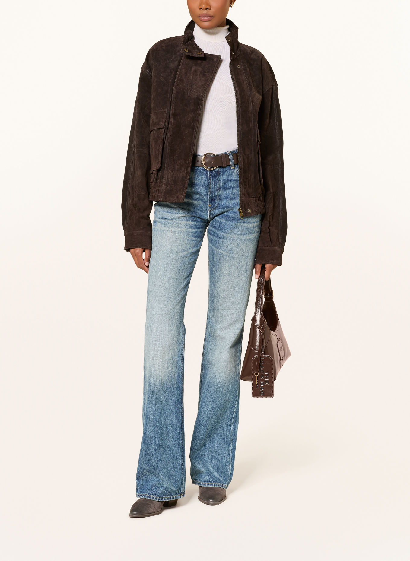 STUDIO AR Lederblouson WILLOW: DUNKELBRAUN