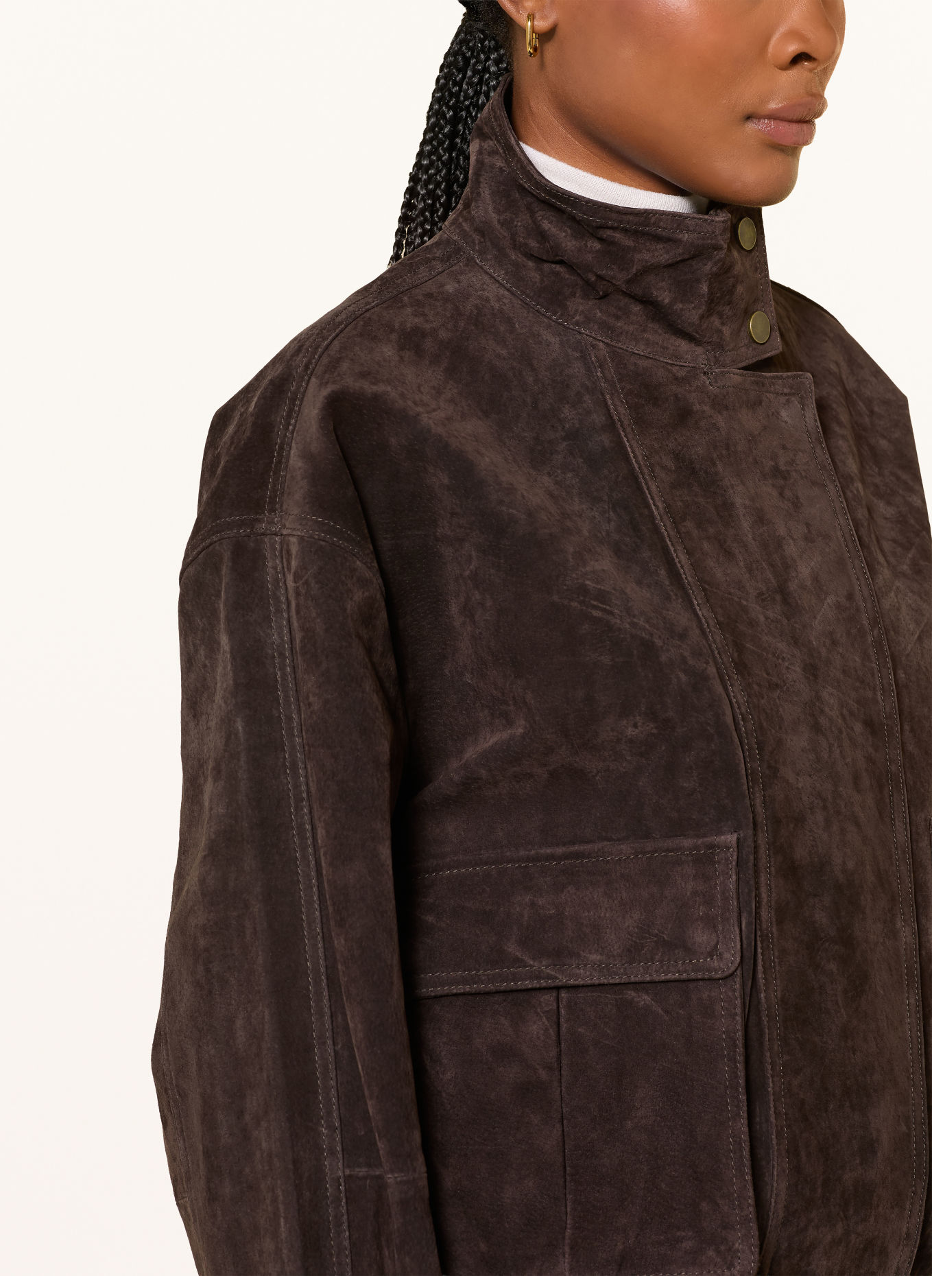 STUDIO AR Lederblouson WILLOW: DUNKELBRAUN