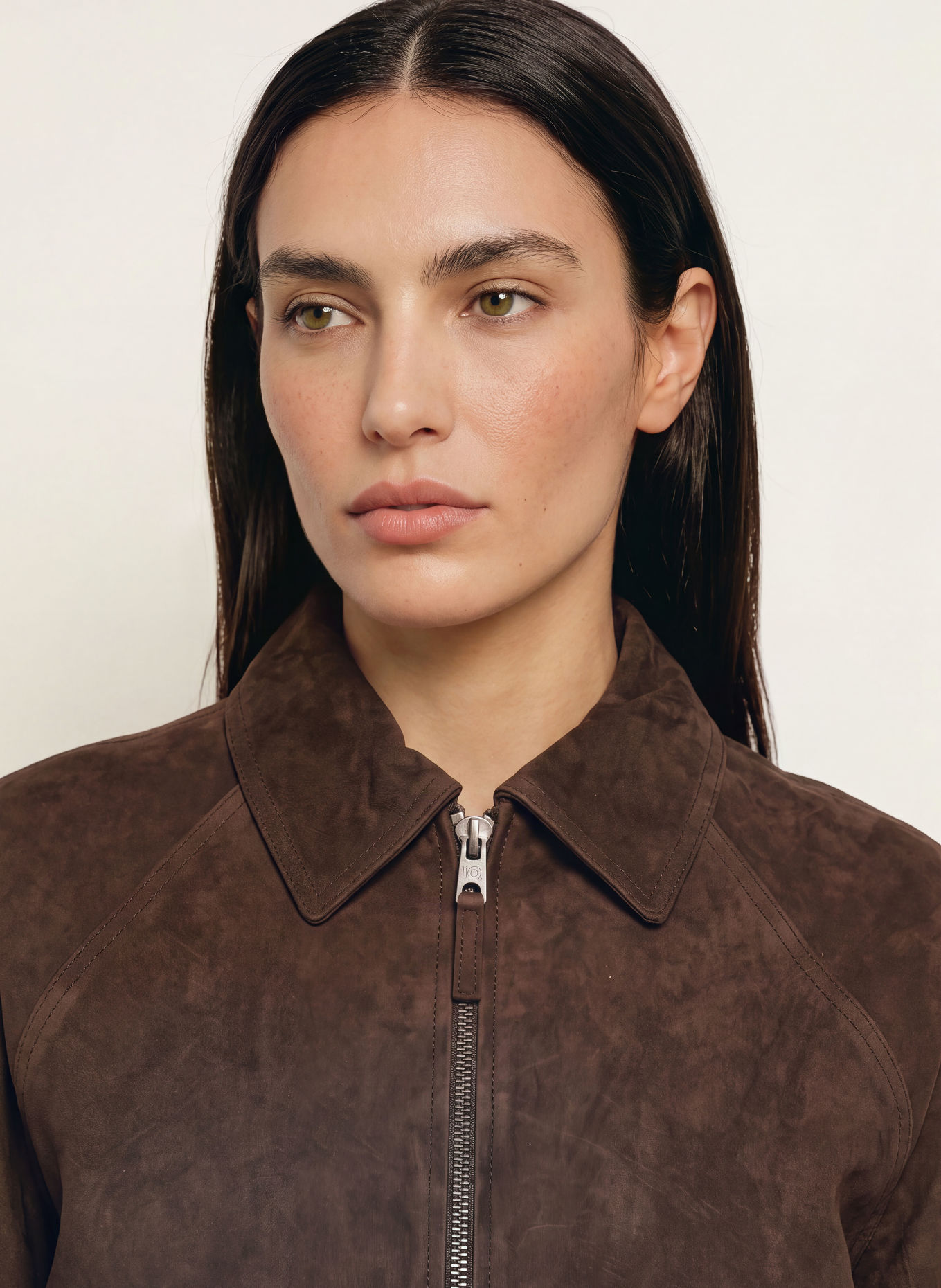 IQ STUDIO Leather jacket: DARK BROWN