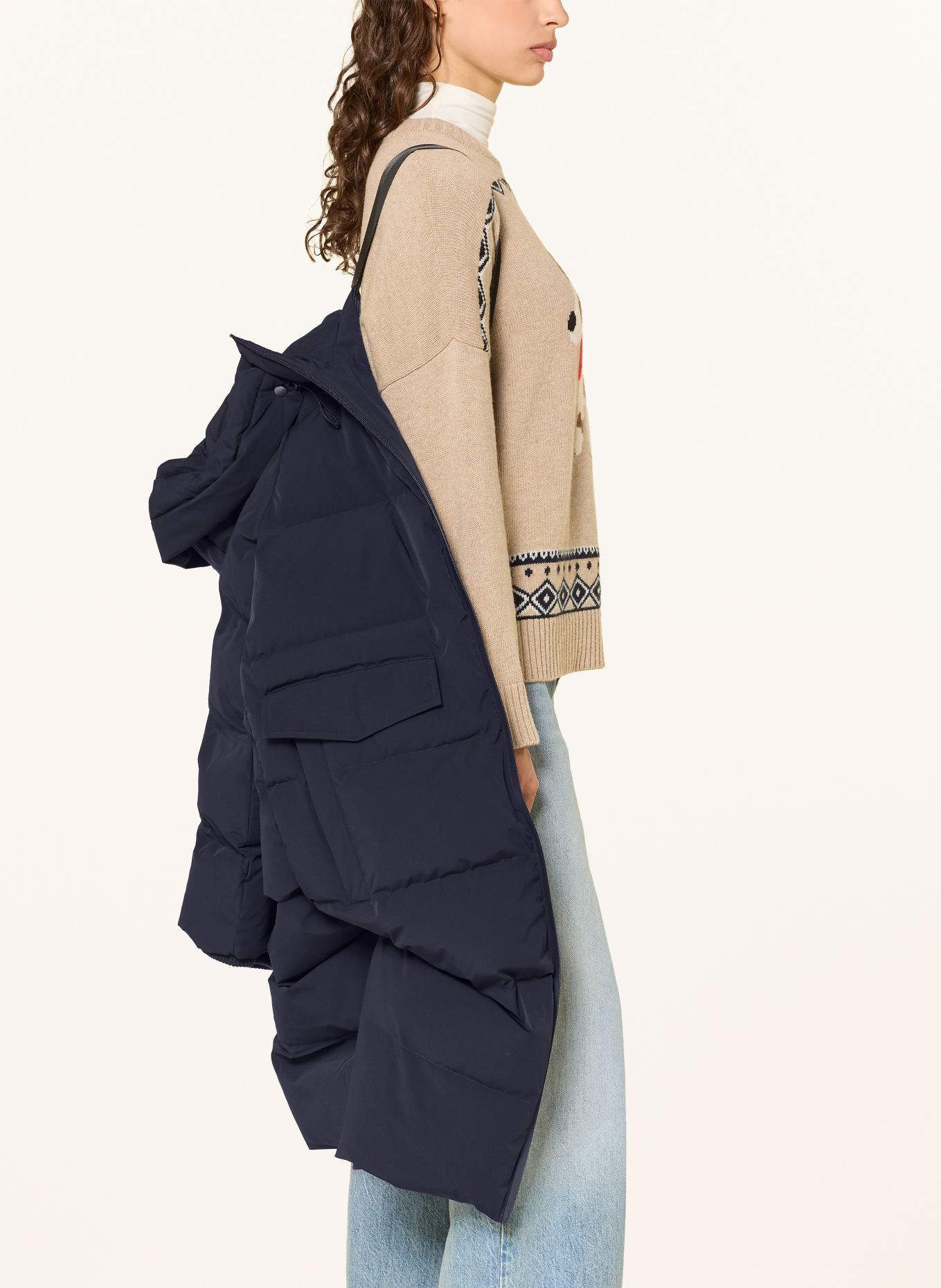 IQ STUDIO Quilted coat: DARK BLUE
