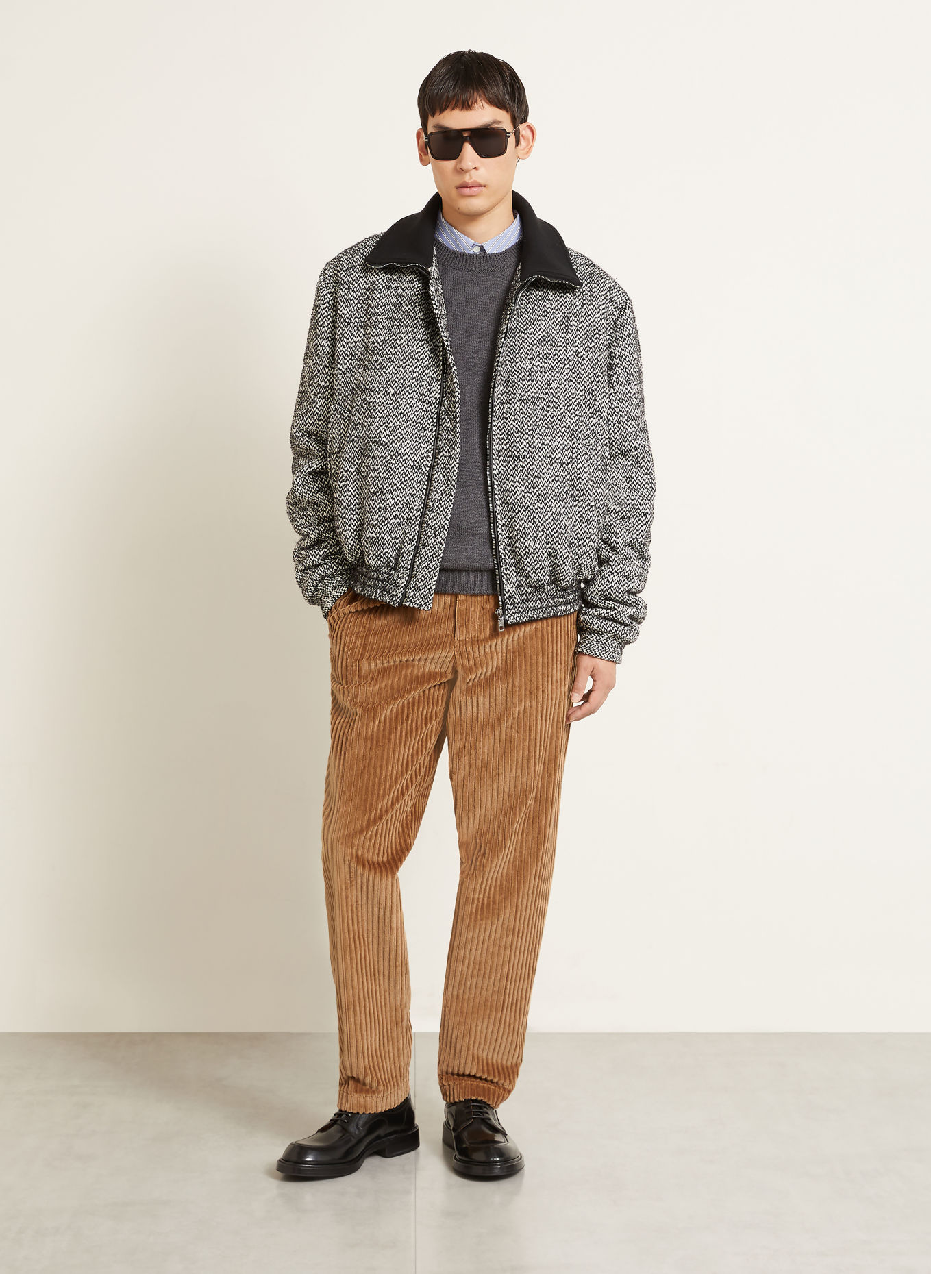 DOLCE & GABBANA Spodnie z sztruksu o kroju slim fit: KONIAKOWY