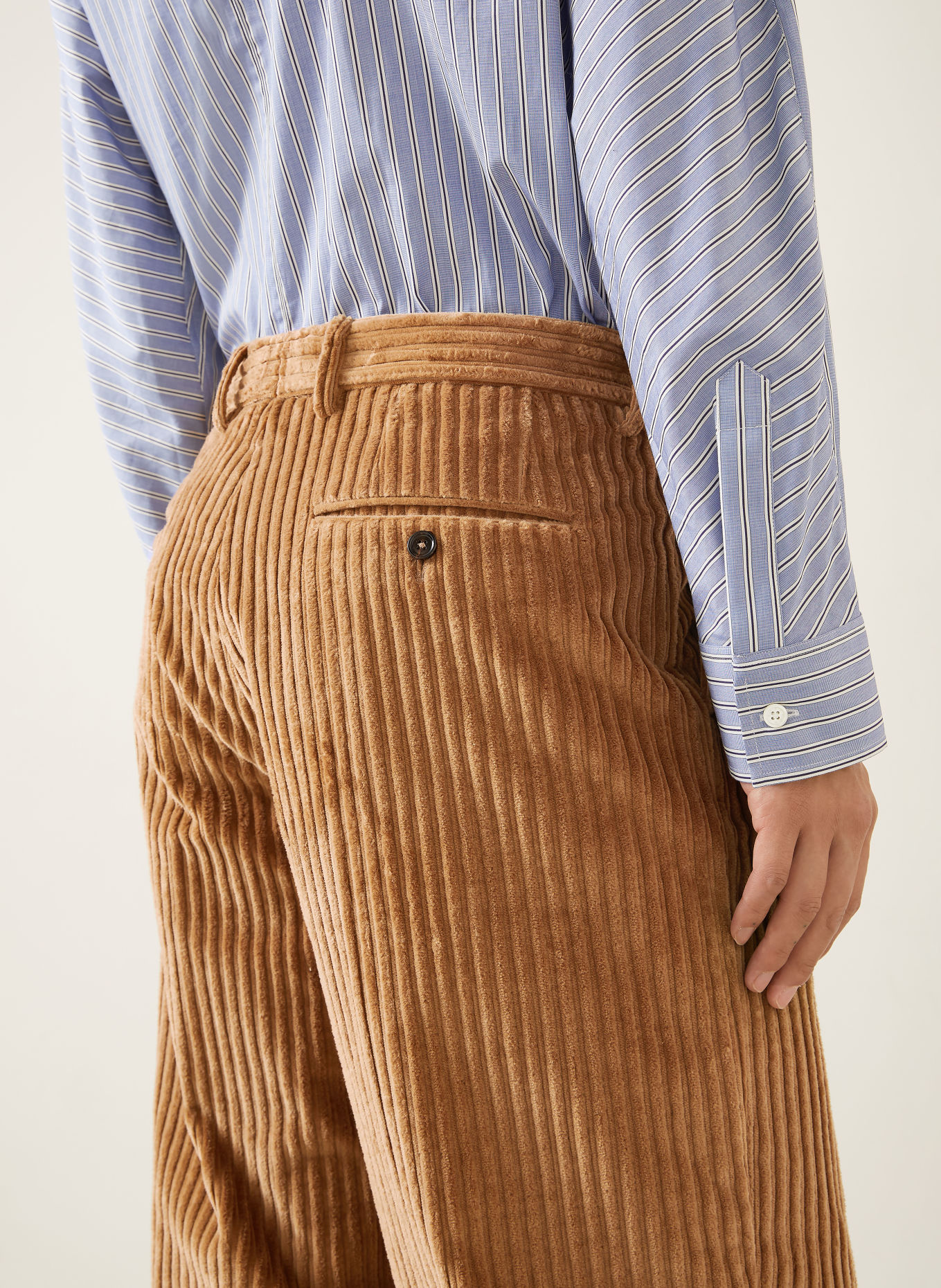 DOLCE & GABBANA Spodnie z sztruksu o kroju slim fit: KONIAKOWY