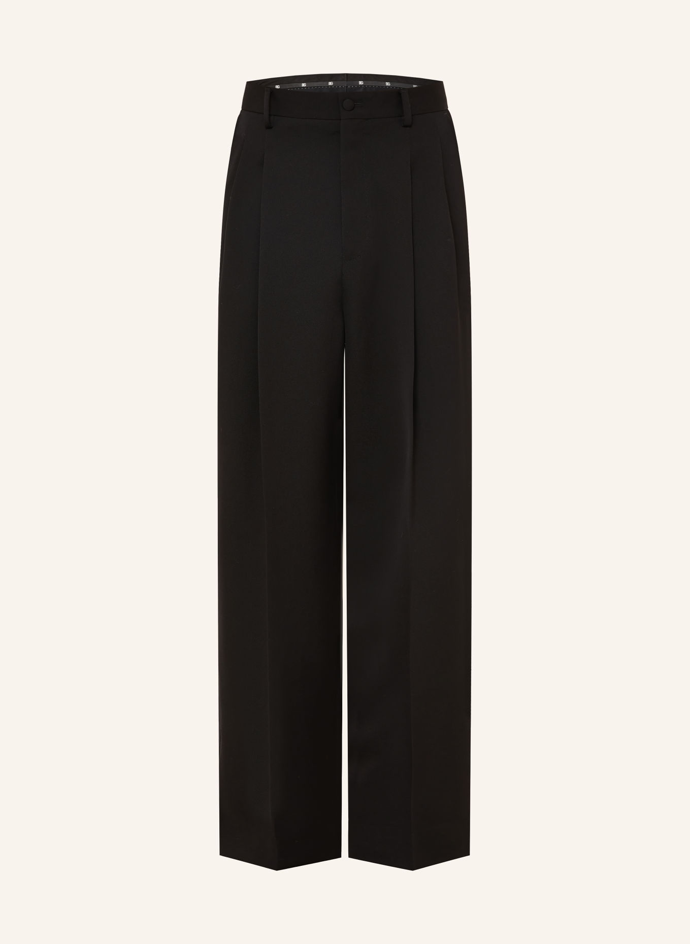 DOLCE & GABBANA Regular-Fit Chinos: BLACK
