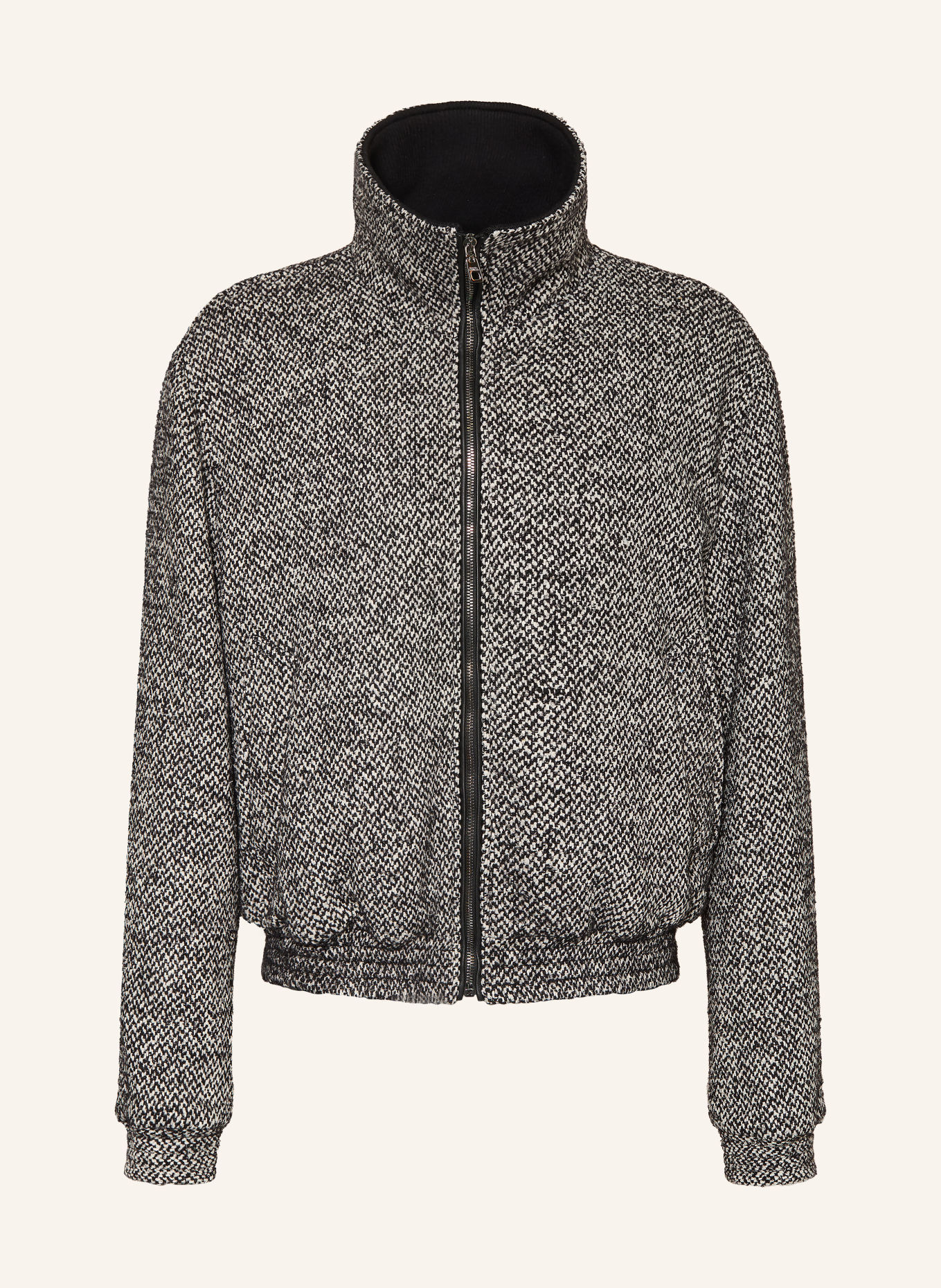 DOLCE & GABBANA Bomber jacket: BLACK / WHITE