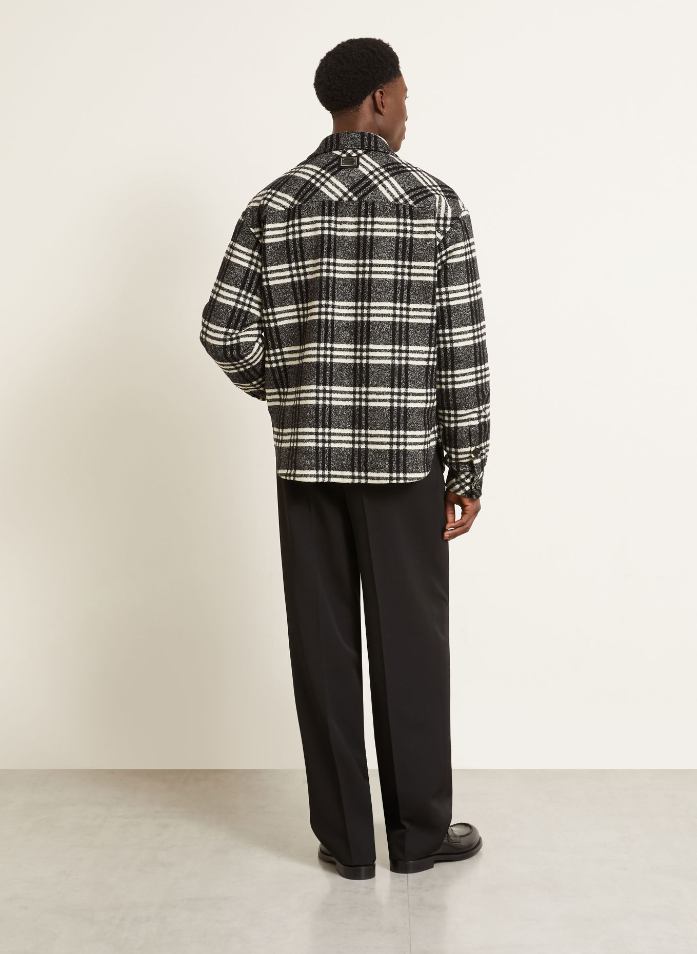 DOLCE & GABBANA Overjacket: DUNKELGRAU / WEISS / SCHWARZ