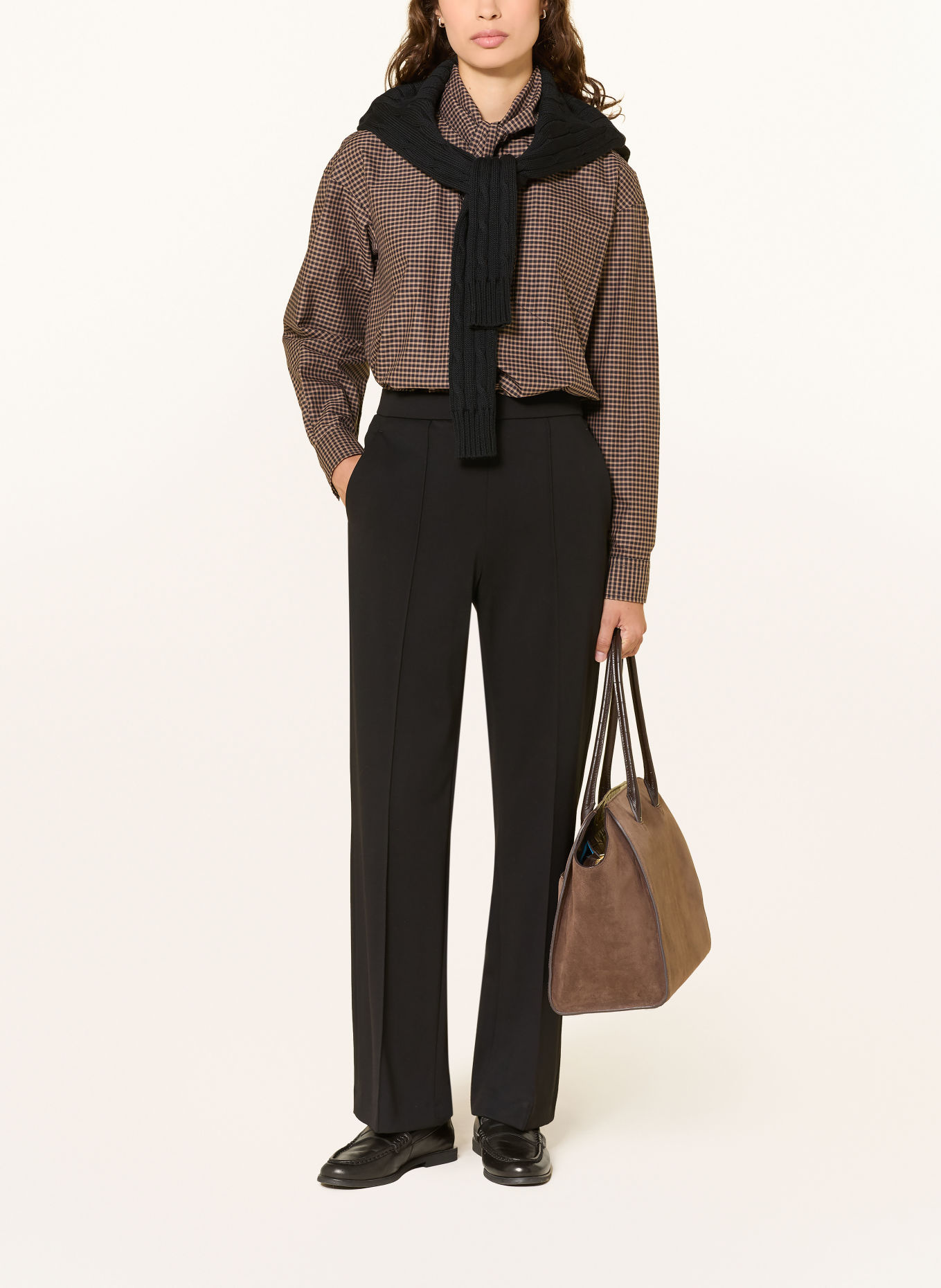 RAFFAELLO ROSSI RENEE Jersey Trousers: BLACK