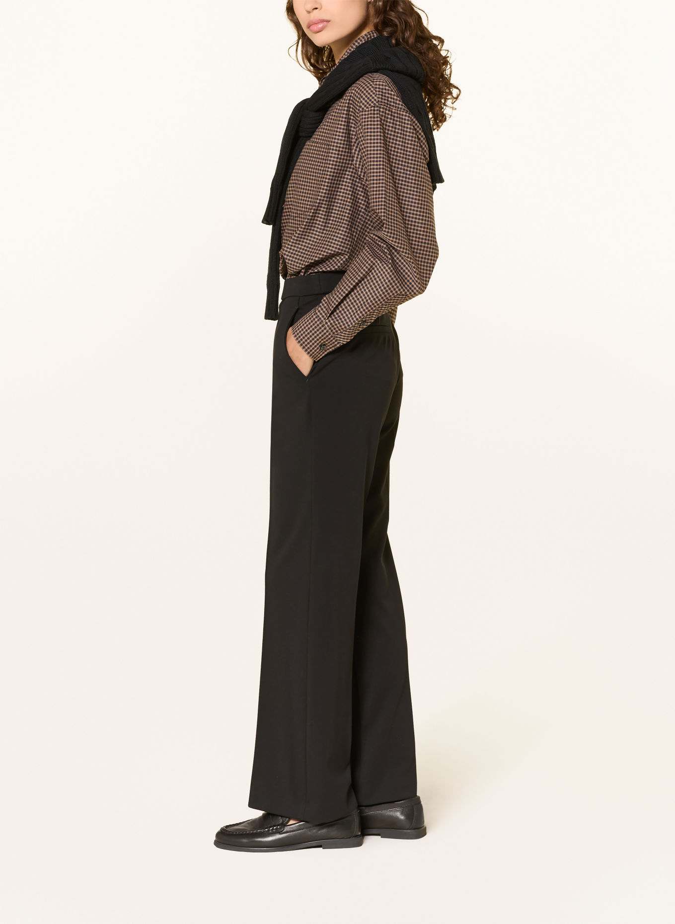 RAFFAELLO ROSSI RENEE Jersey Trousers: BLACK