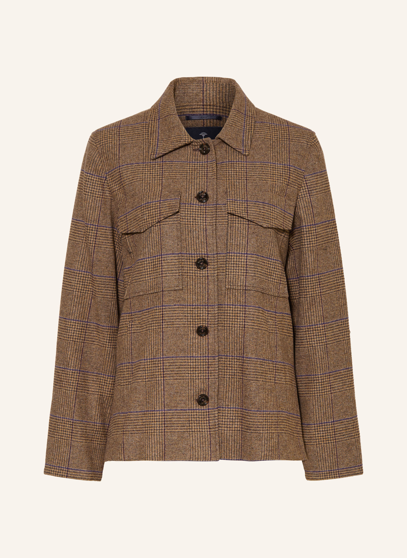 JOOP! JUNA Overshirt: BROWN / LIGHT BROWN / PURPLE