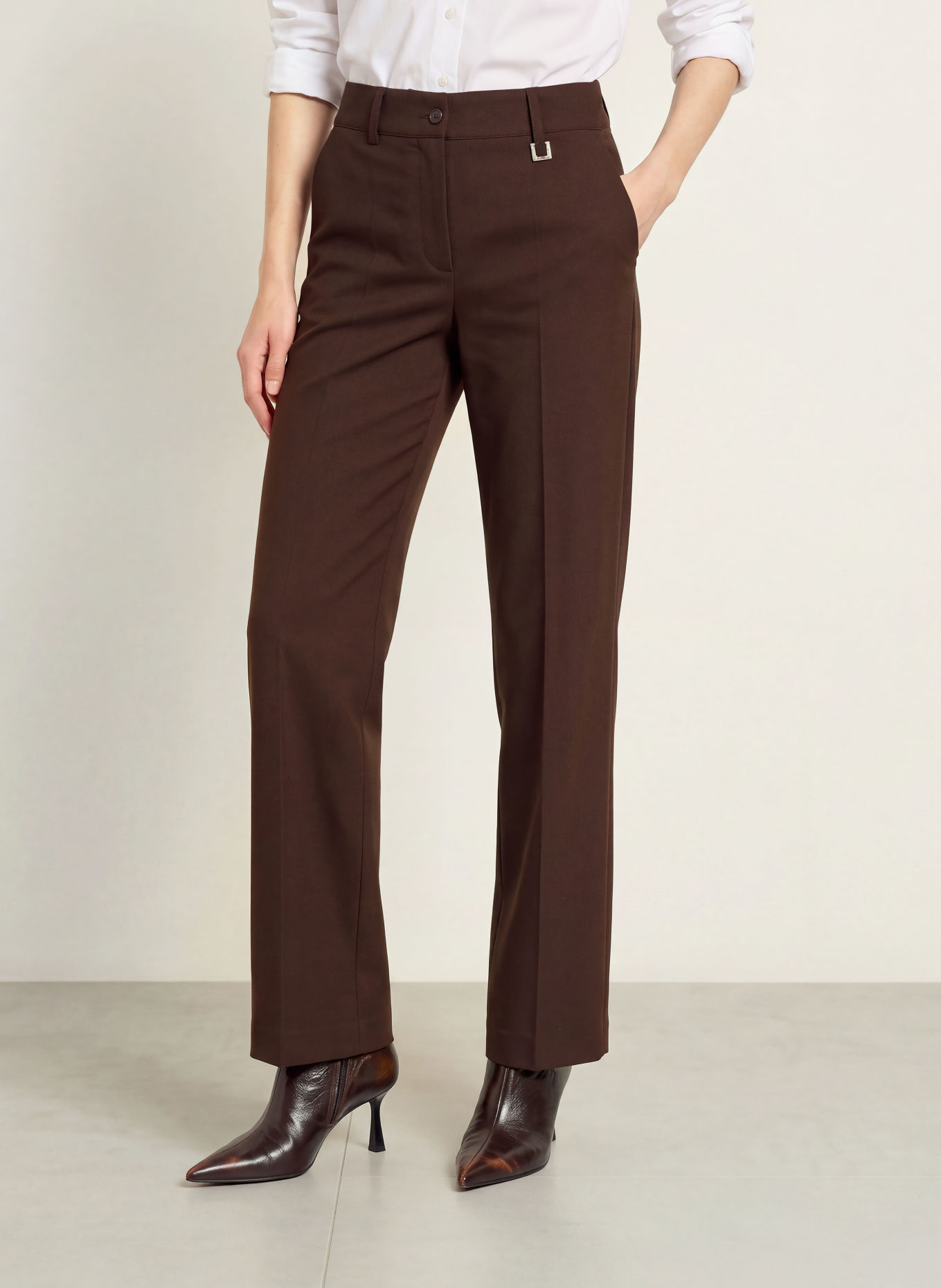 JOOP! Marlenehose PEEKY: DUNKELBRAUN