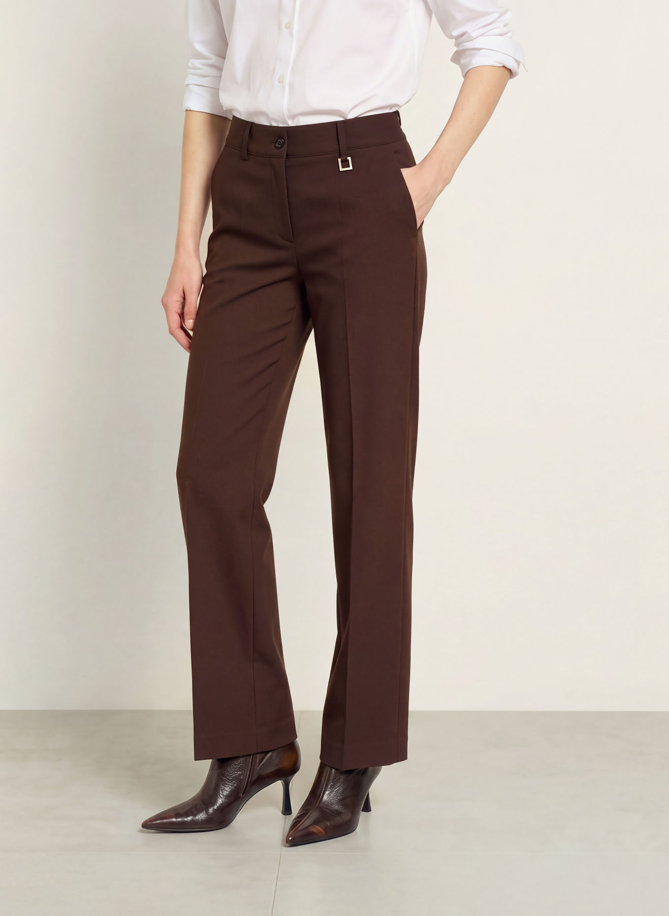 JOOP! Marlenehose PEEKY: DUNKELBRAUN