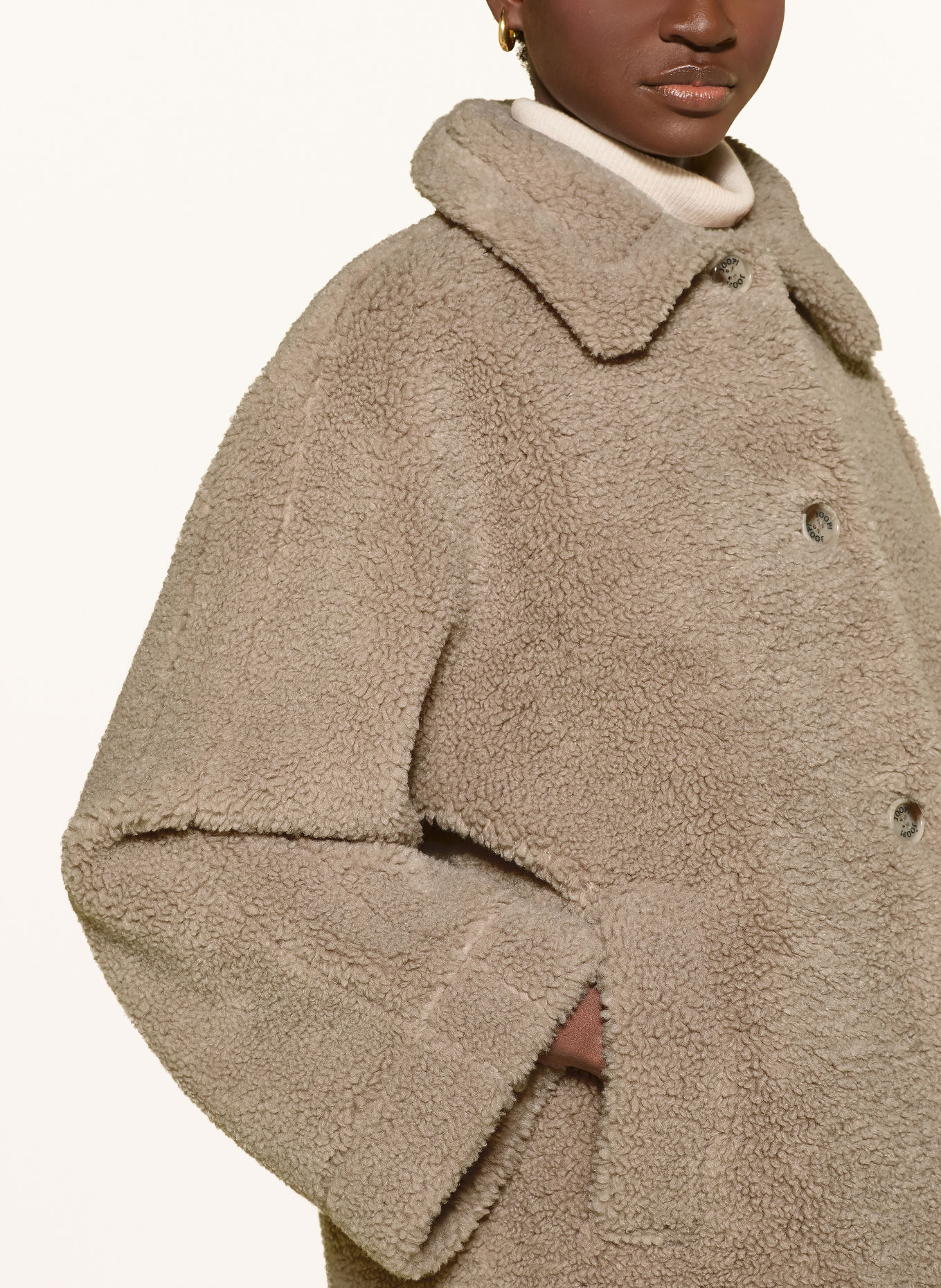 JOOP! CONORINA Teddy Fur Coat: BEIGE