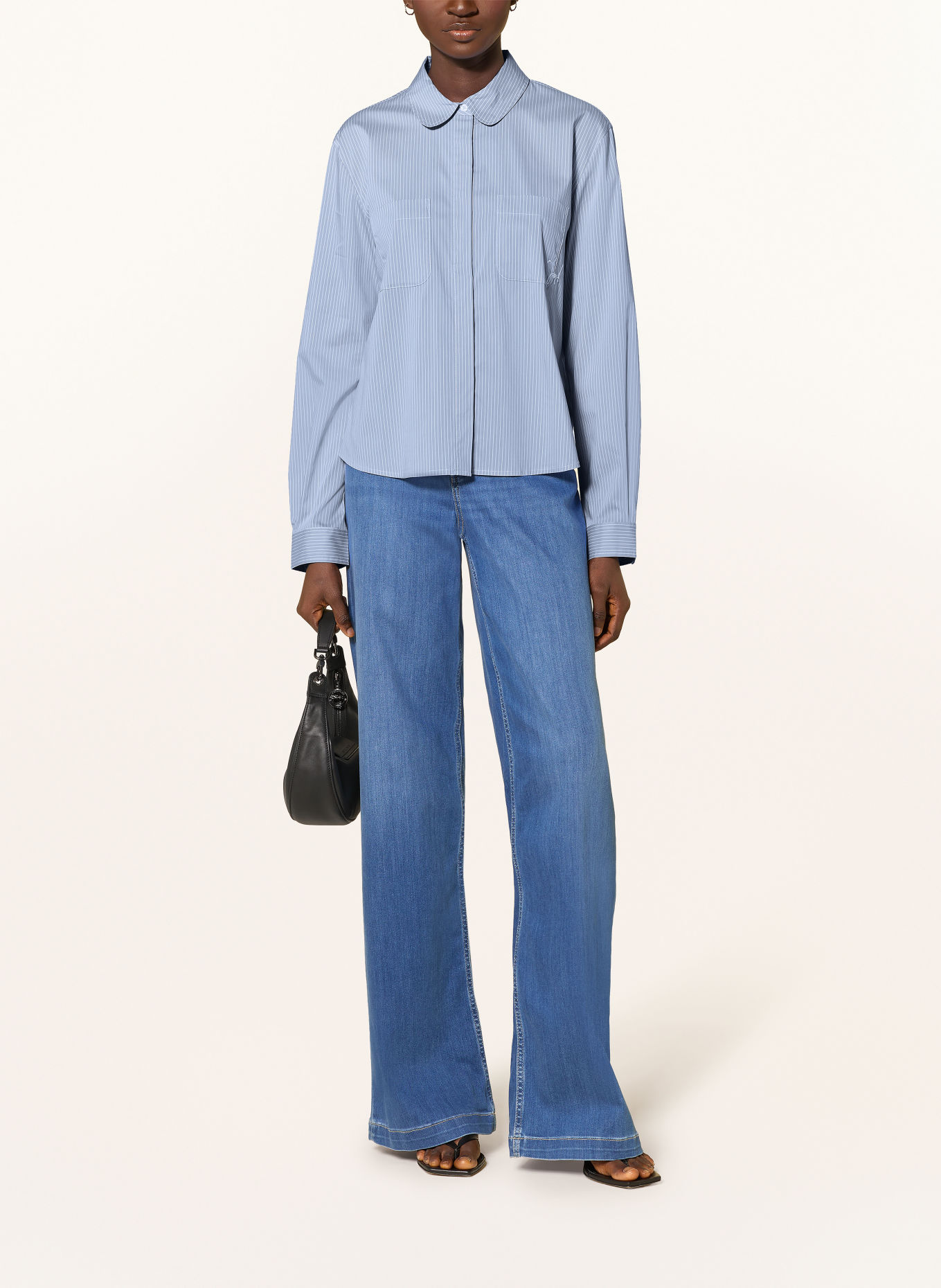 JOOP! BETHANY Blouse: LIGHT BLUE / WHITE