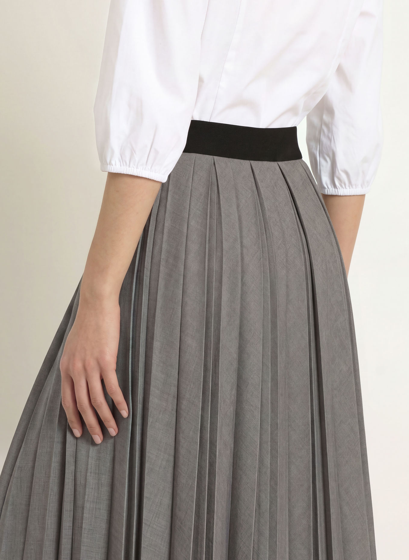 JOOP! SENA Pleated Skirt: GRAY / BLACK