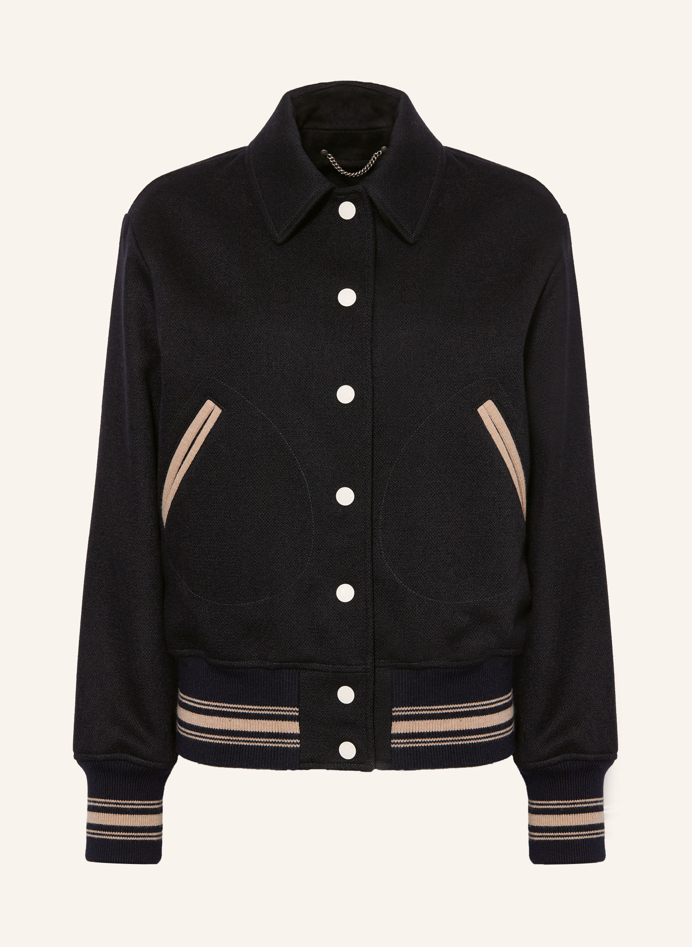 GOLDEN GOOSE Kurtka w stylu college'owym JOURNEY: GRANATOWY / BEŻOWY
