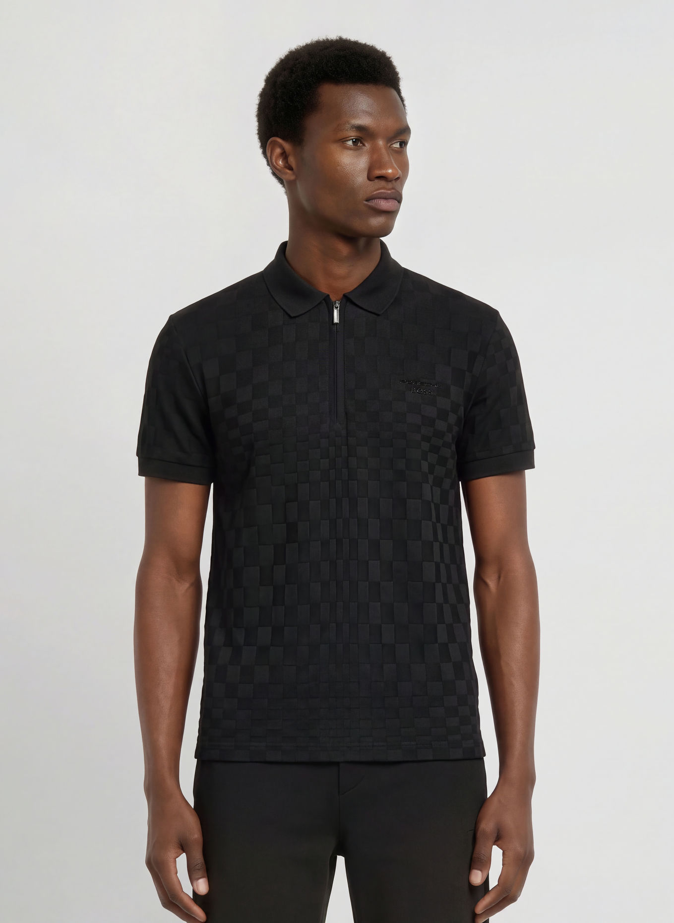 BOSS Jersey-poloshirt ICONS70 Regular Fit: ZWART