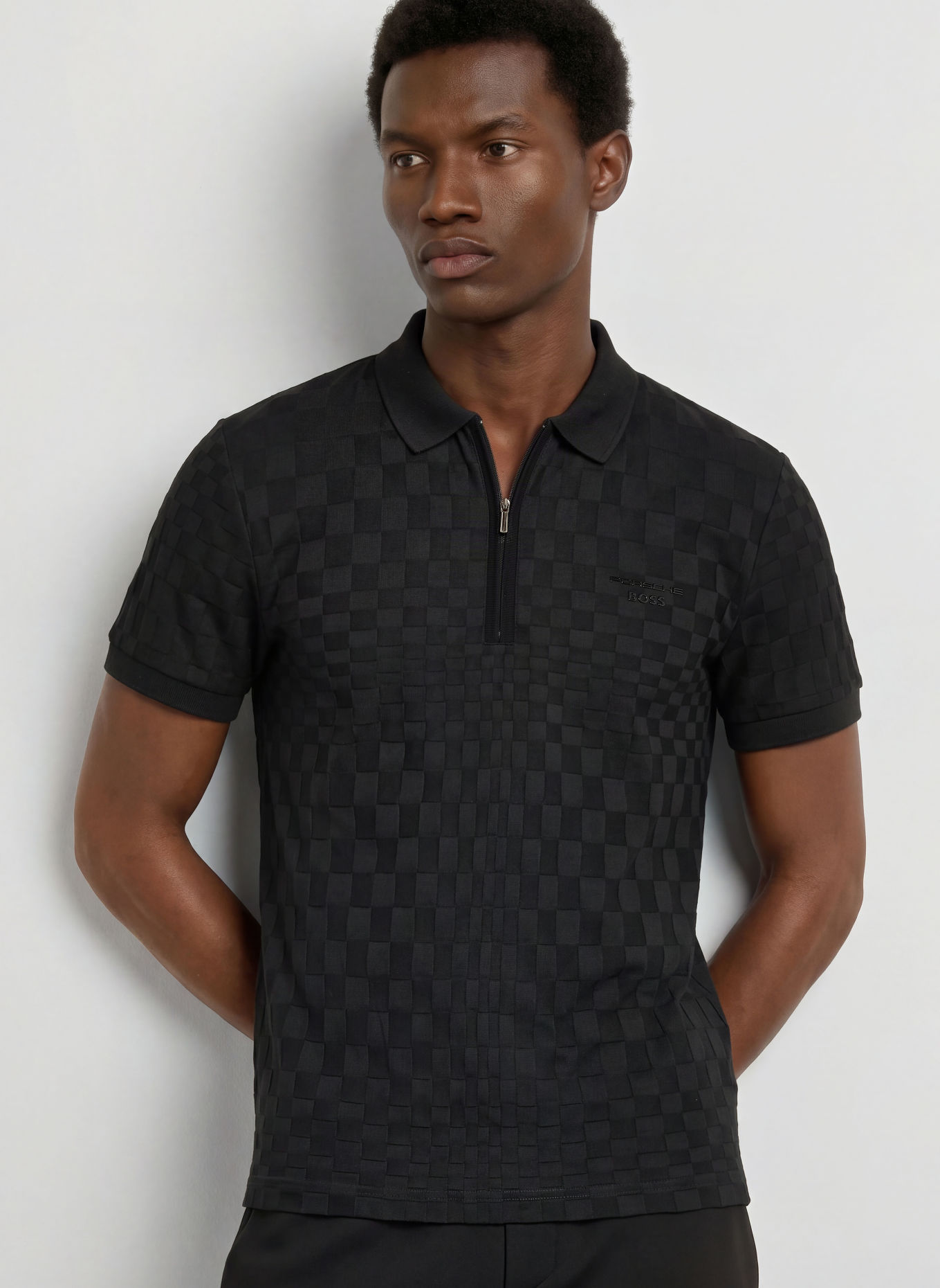 BOSS Jersey-poloshirt ICONS70 Regular Fit: ZWART