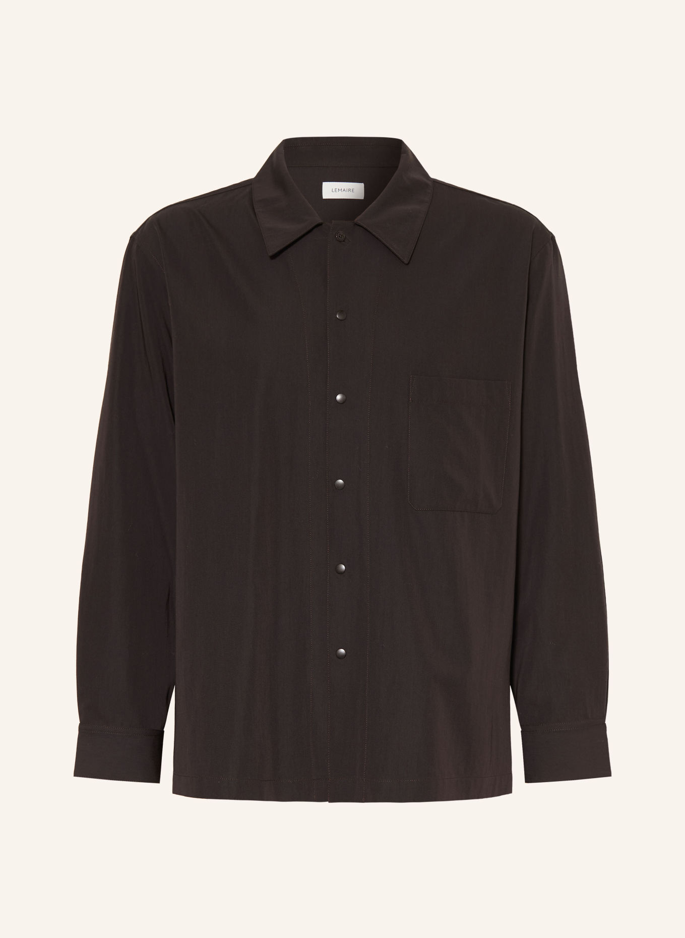 LEMAIRE Comfort Fit Shirt: DARK BROWN