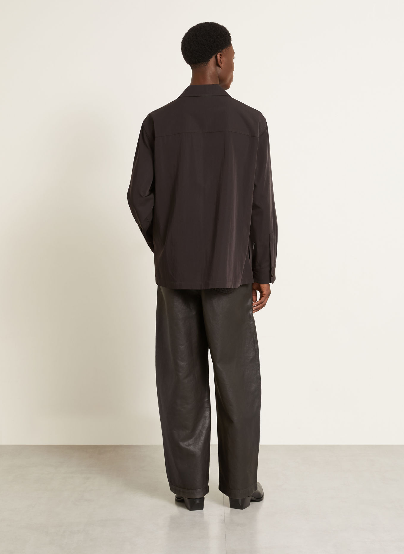 LEMAIRE Comfort Fit Shirt: DARK BROWN