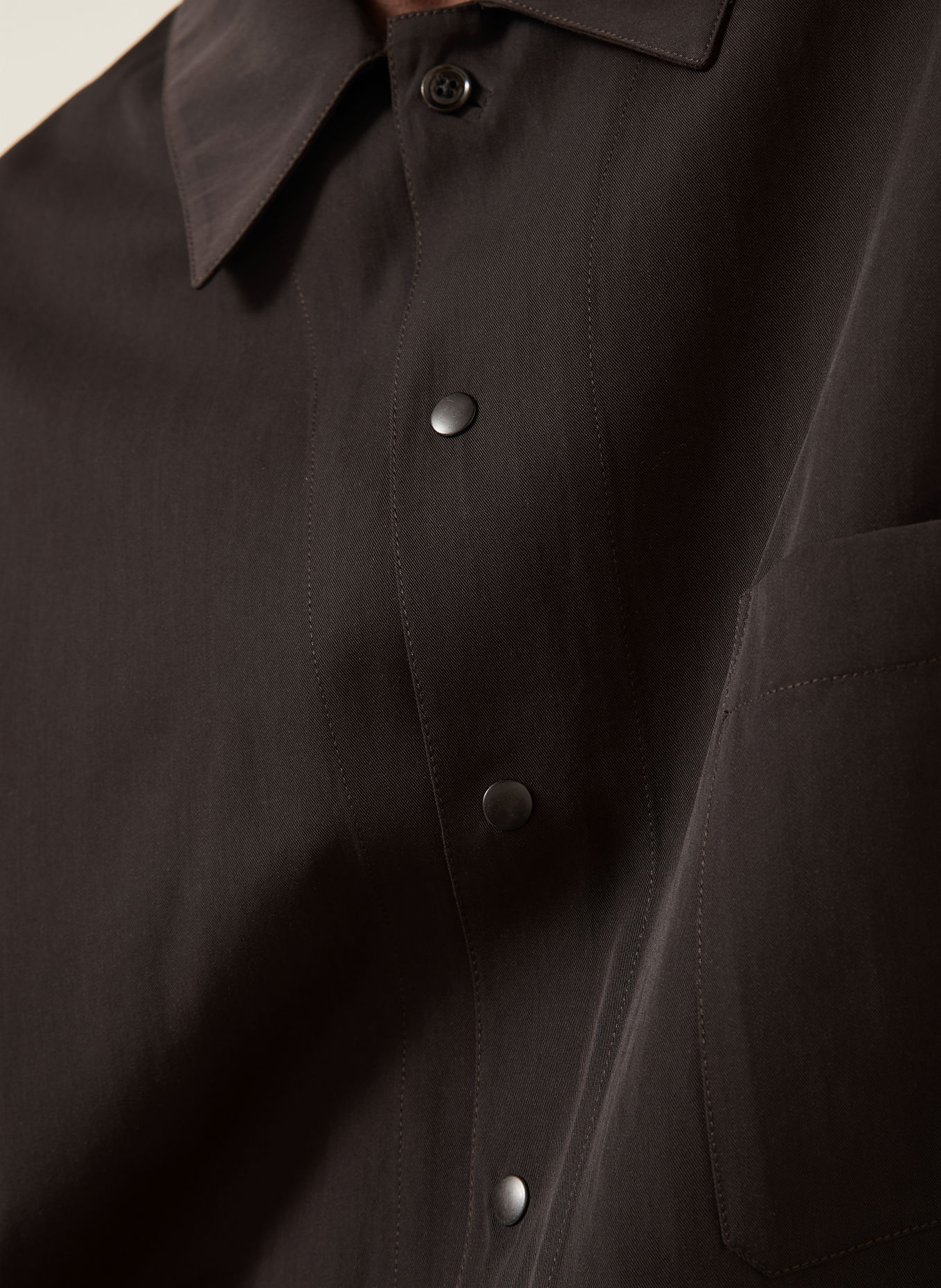 LEMAIRE Comfort Fit Shirt: DARK BROWN