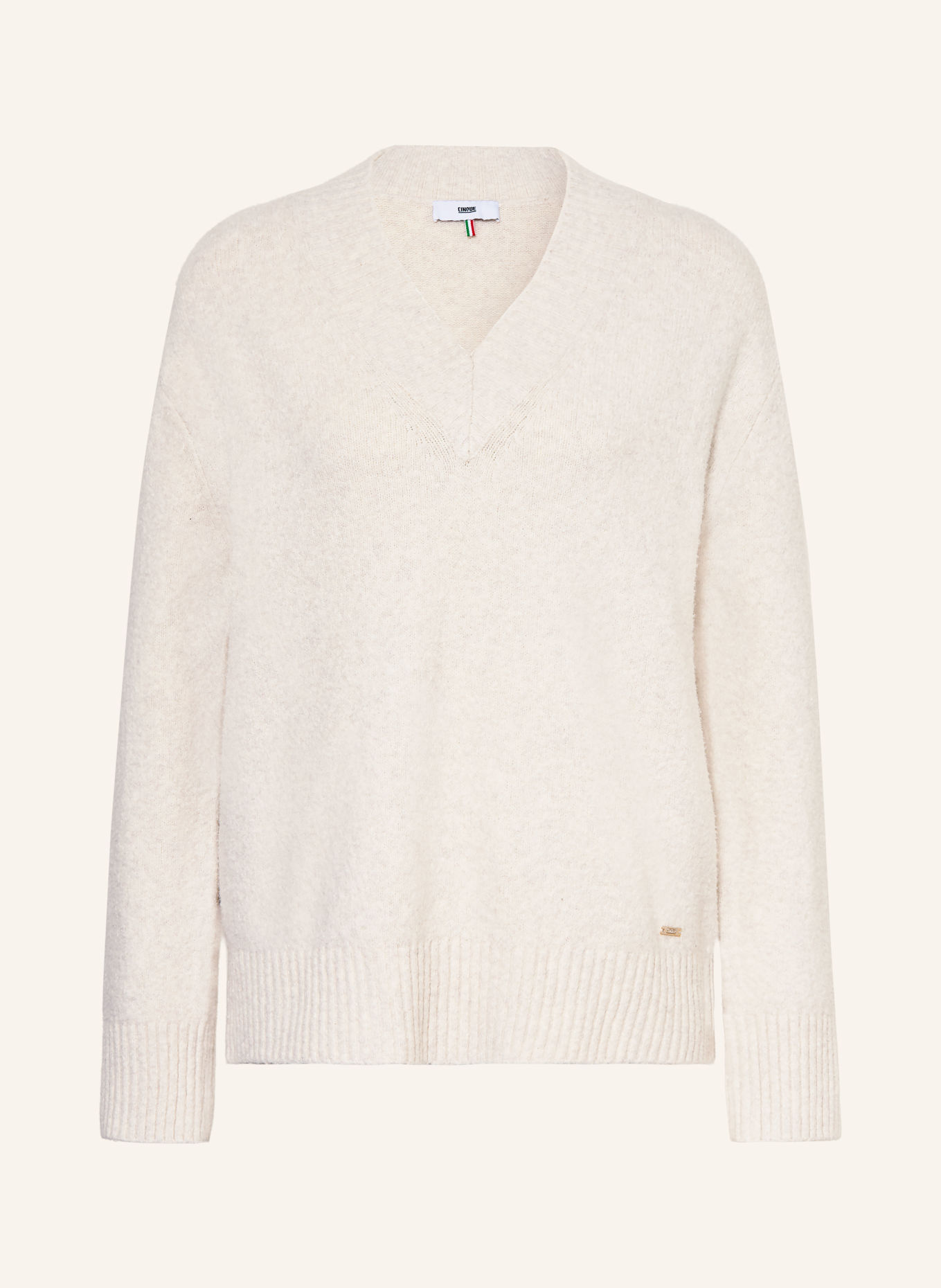 CINQUE CIZARO Bouclé Sweater: ECRU