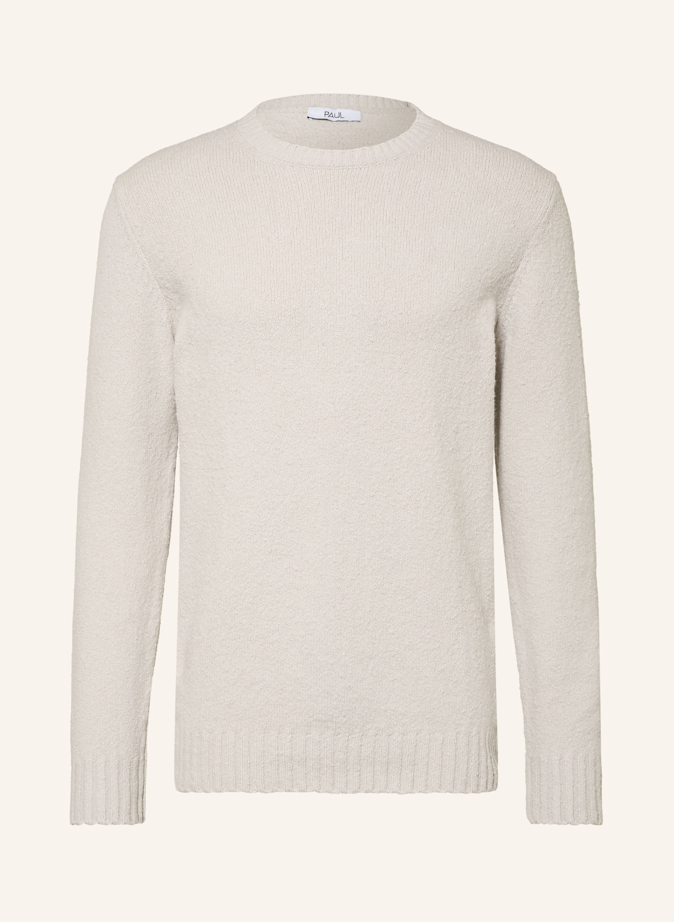 PAUL Bouclé Sweater: LIGHT GRAY
