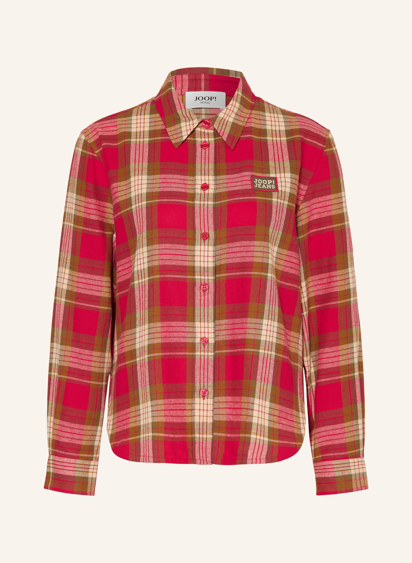 JOOP! JEANS Hemdbluse BROWYN: PINK / HELLBRAUN / BRAUN