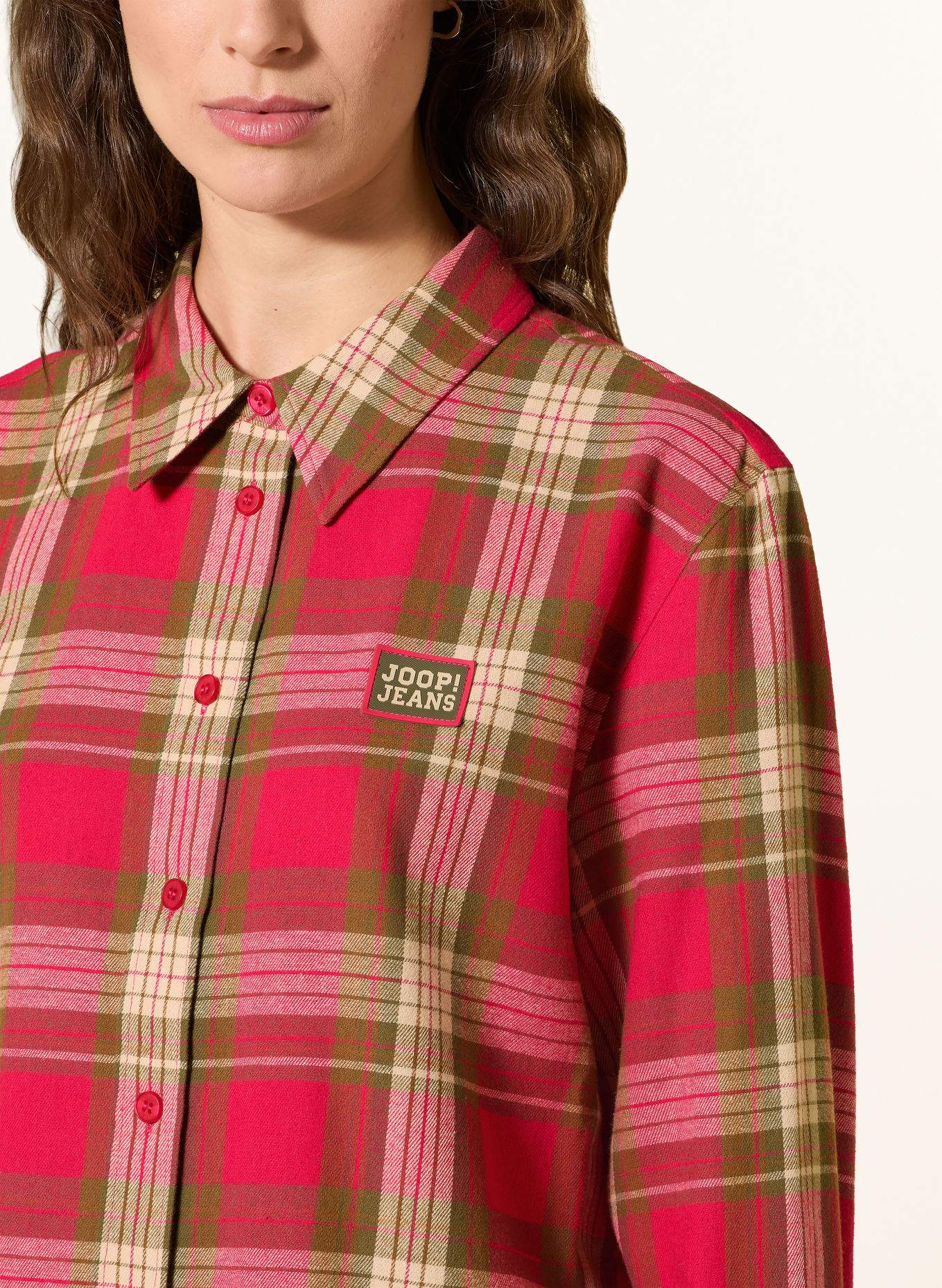 JOOP! JEANS Hemdbluse BROWYN: PINK / HELLBRAUN / BRAUN