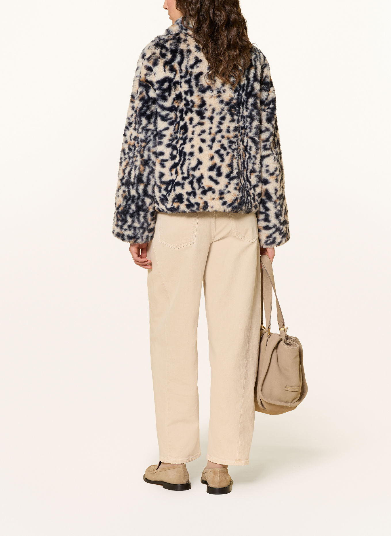 JOOP! JEANS ORISHA Faux Fur Jacket: ECRU / BEIGE / BLACK